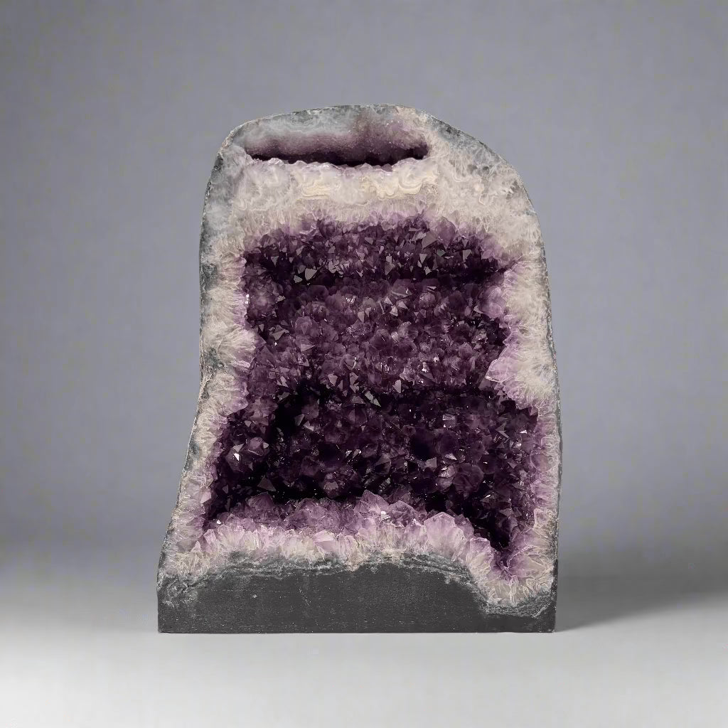 Kalifano Amethyst Amethyst Geode Cathedral from Brazil - 17" / 84 lbs BAG8800.003