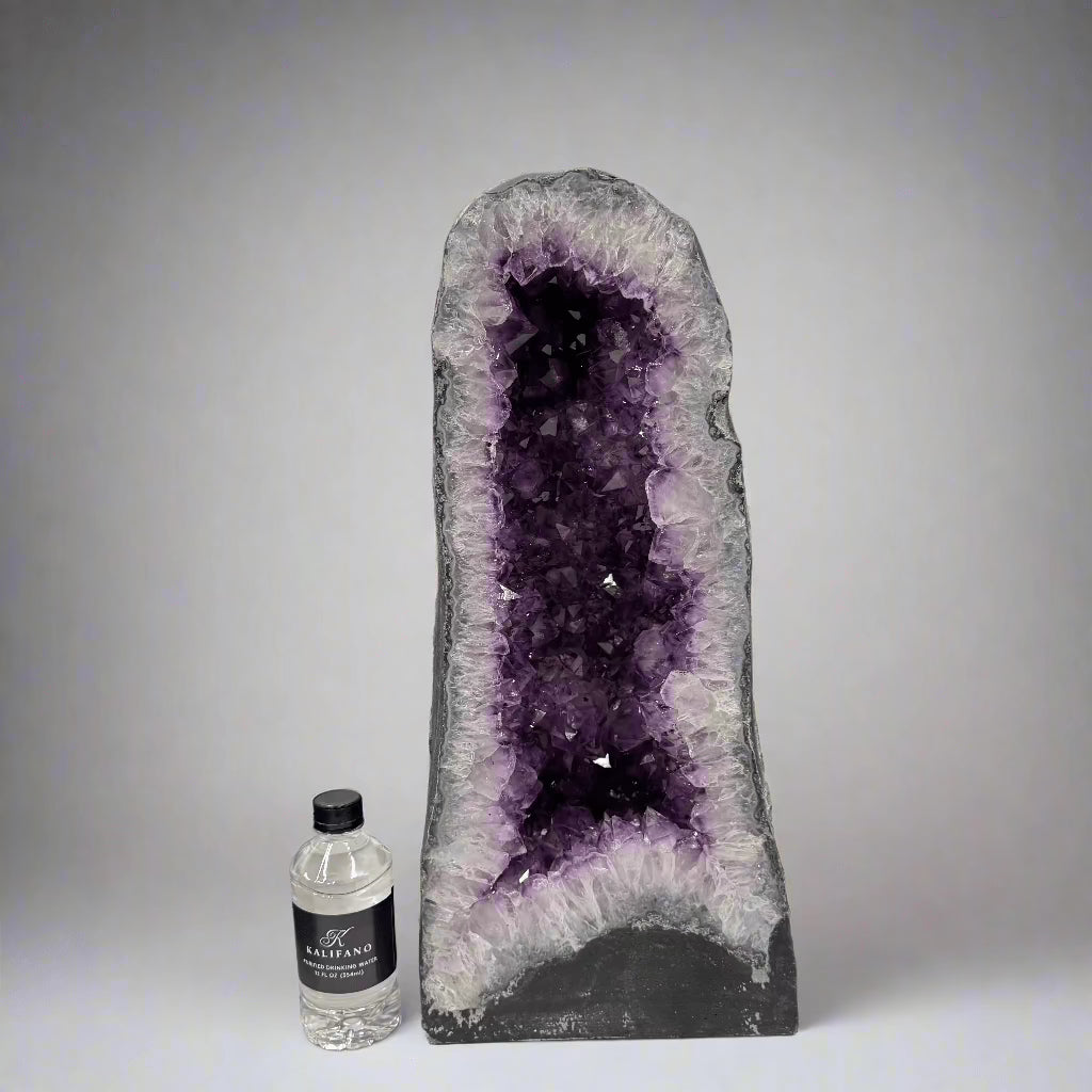Kalifano Amethyst Amethyst Geode Cathedral from Brazil - 20" / 52 lbs BAG6400.008