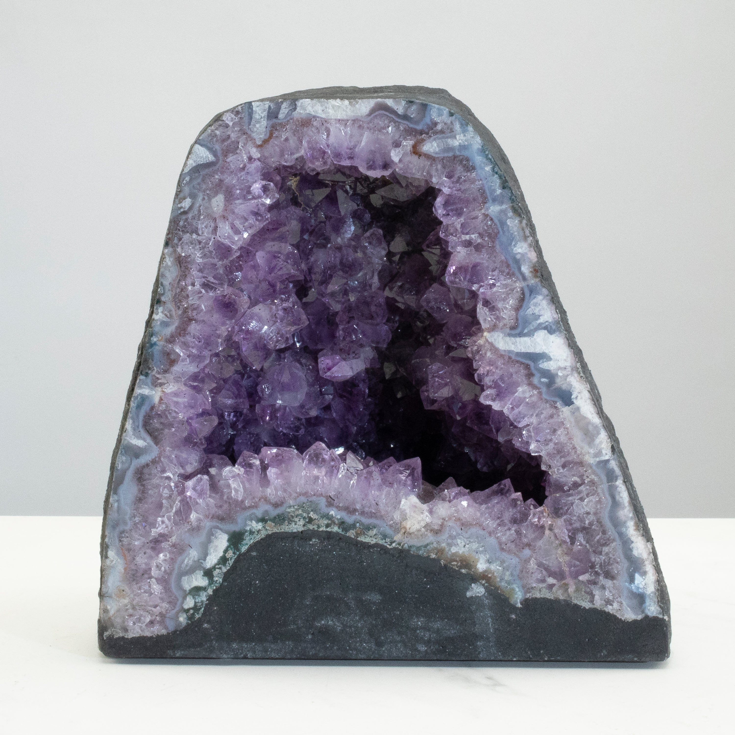 Kalifano Amethyst Amethyst Geode Cathedral from Brazil - 8" / 14.1lbs BAG1800.007