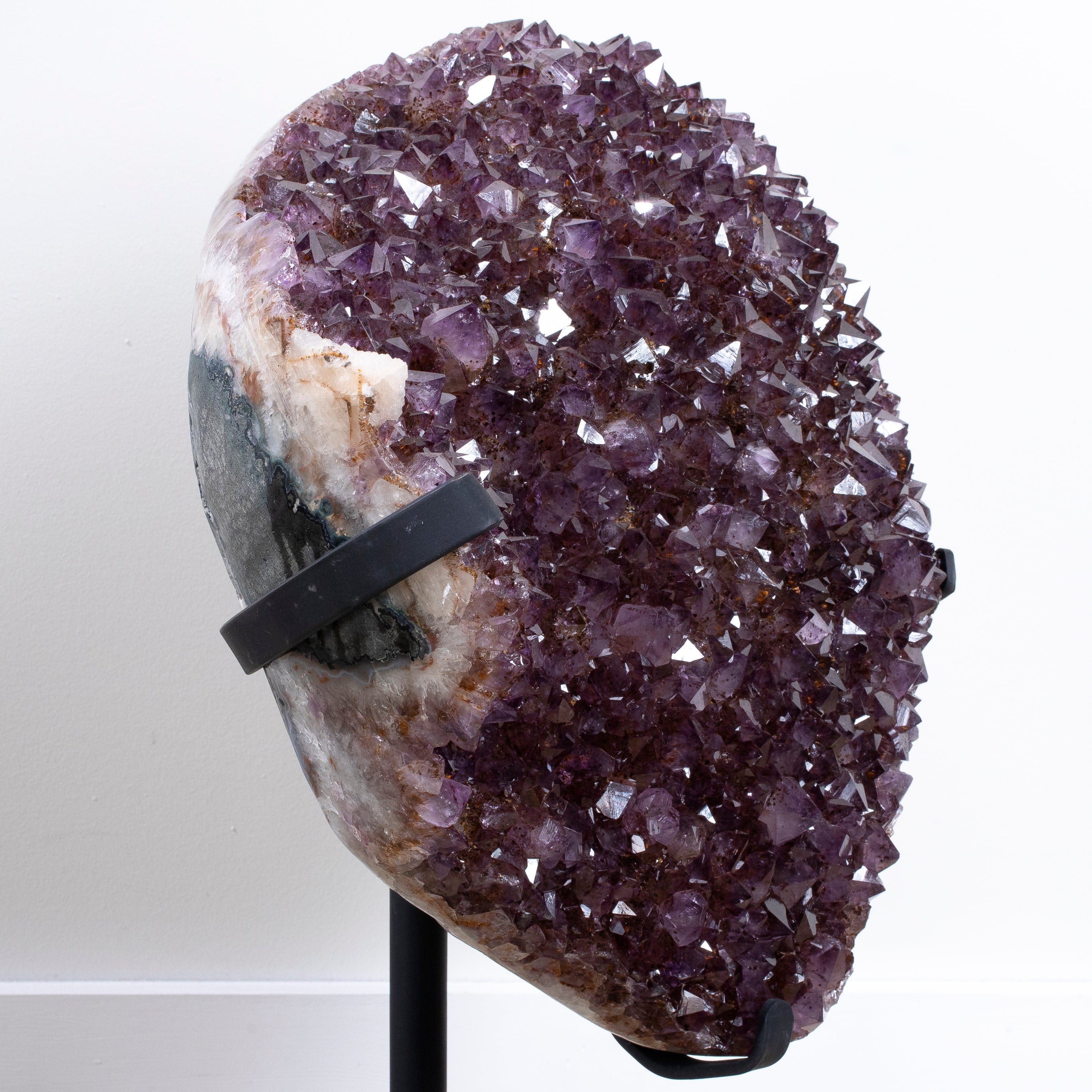 Kalifano Amethyst Amethyst Geode from Brazil on Custom Stand- 25" / 49 lbs BAG7000.006