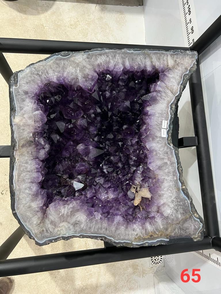 Kalifano Amethyst Amethyst Geode Table from Brazil with Custom Stand- 34" / 320 lbs BAG32000.002