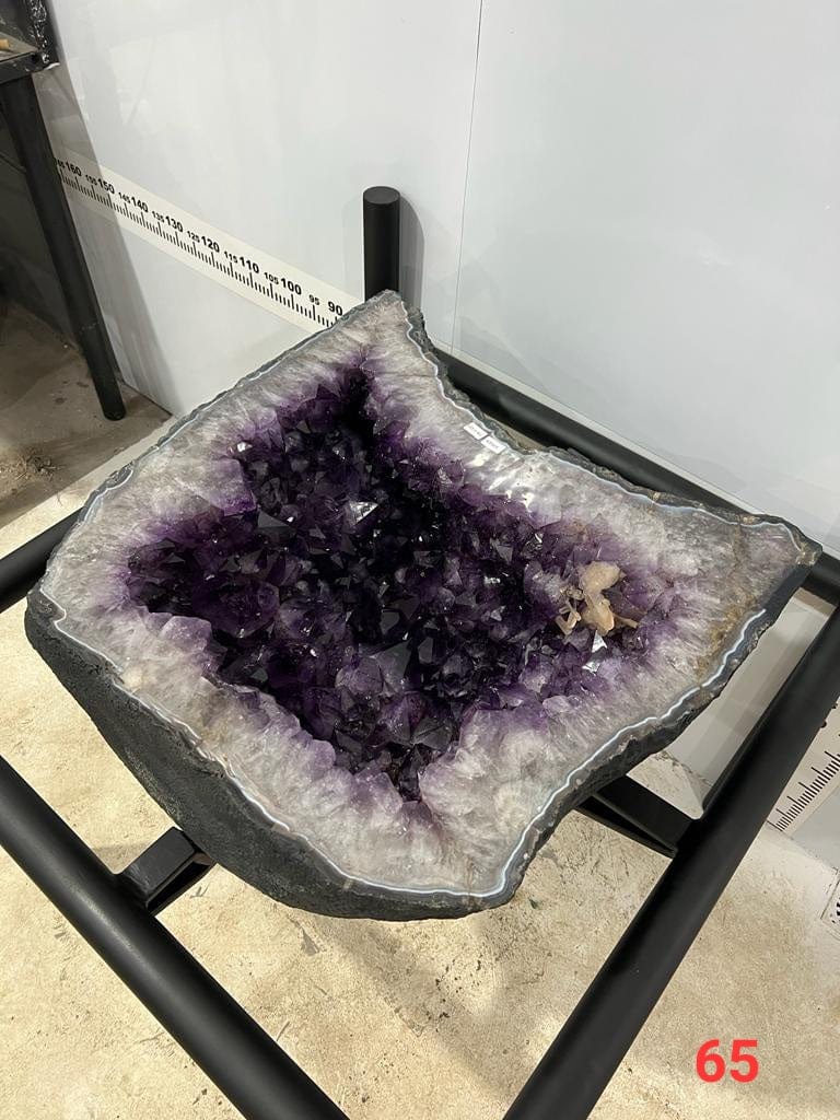 Kalifano Amethyst Amethyst Geode Table from Brazil with Custom Stand- 34" / 320 lbs BAG32000.002