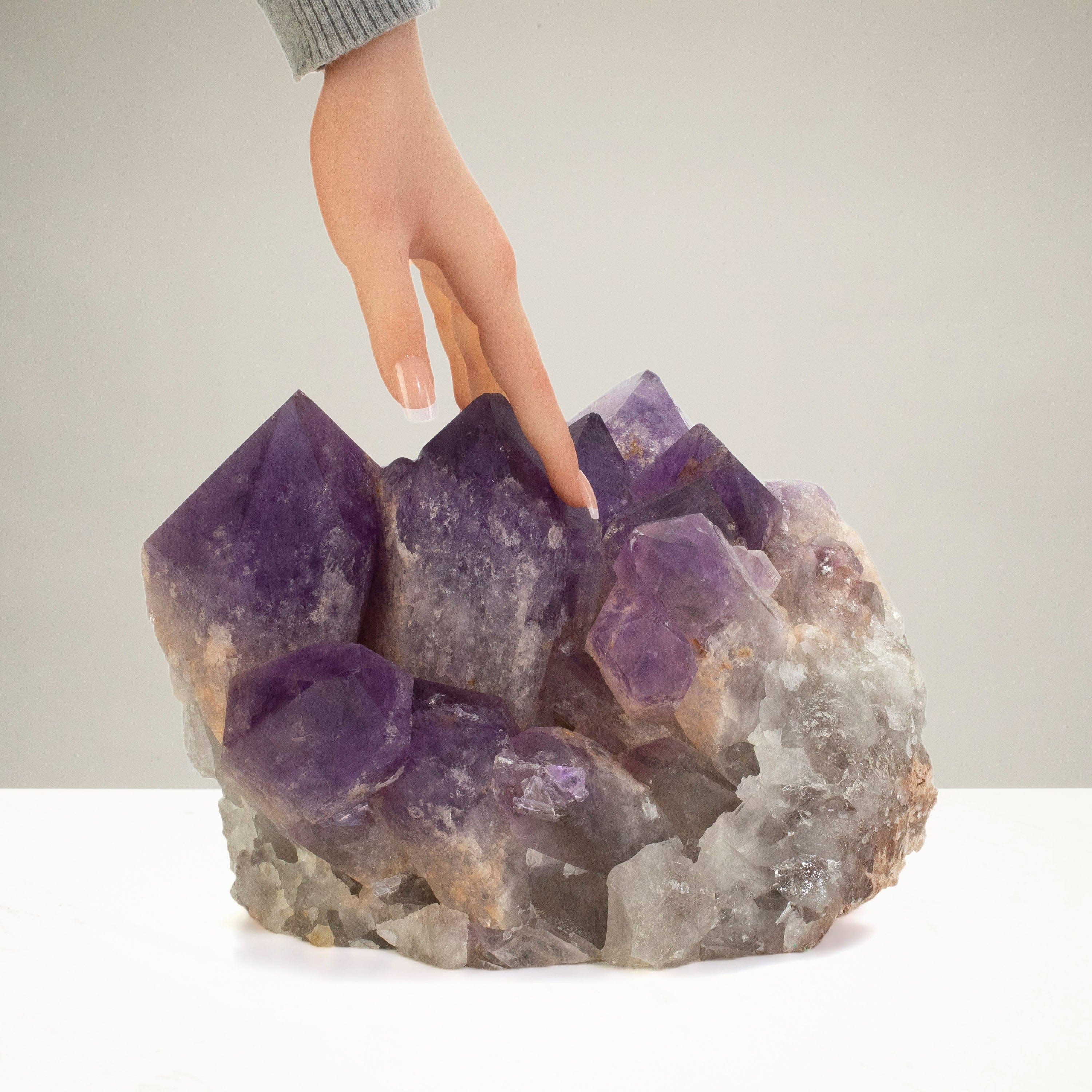 Kalifano Amethyst Bolivian Amethyst Point Cluster - 13" / 14 kg BA8900.001