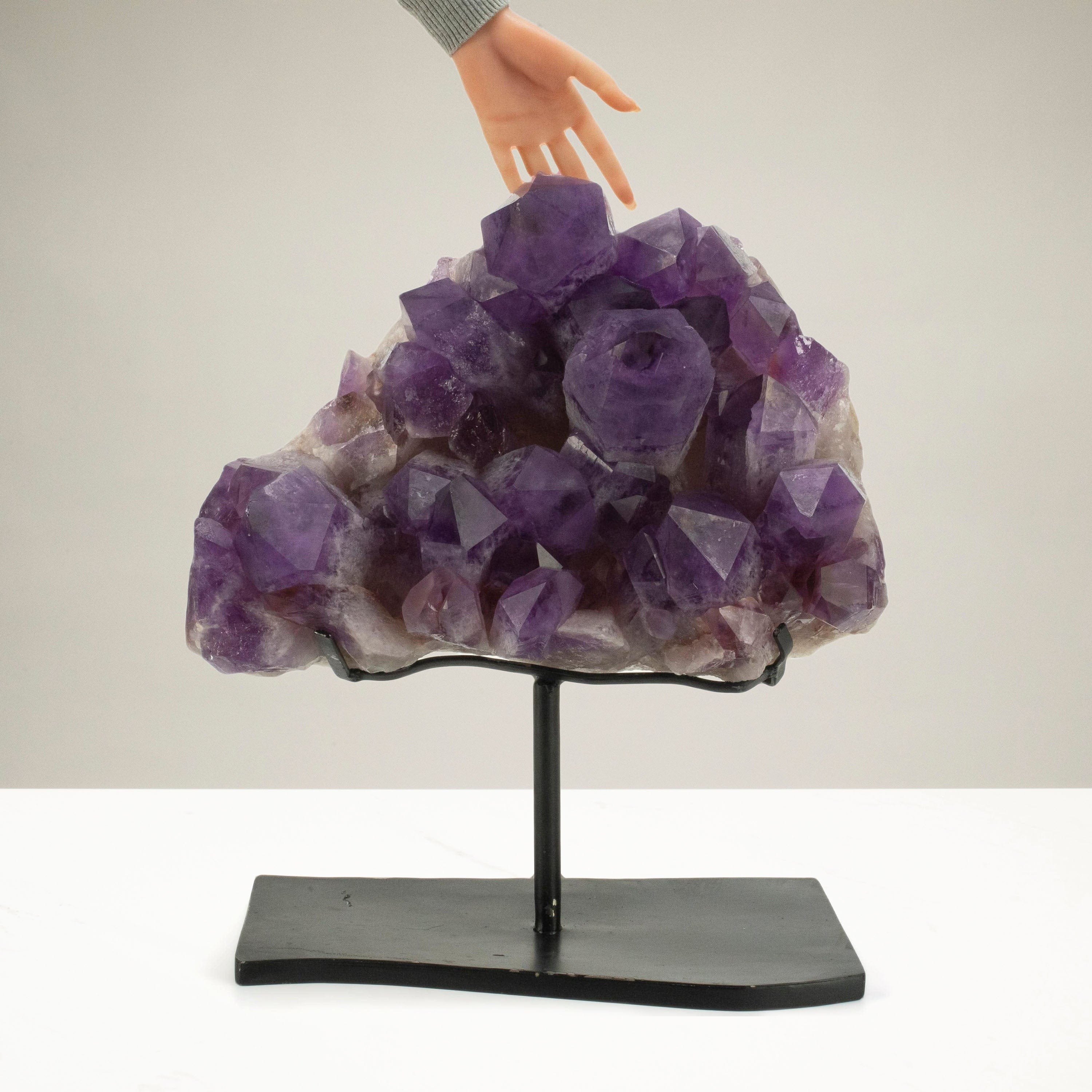 Kalifano Amethyst Bolivian Amethyst Point Cluster on Custom Stand - 23" / 31 kg BA28000.001