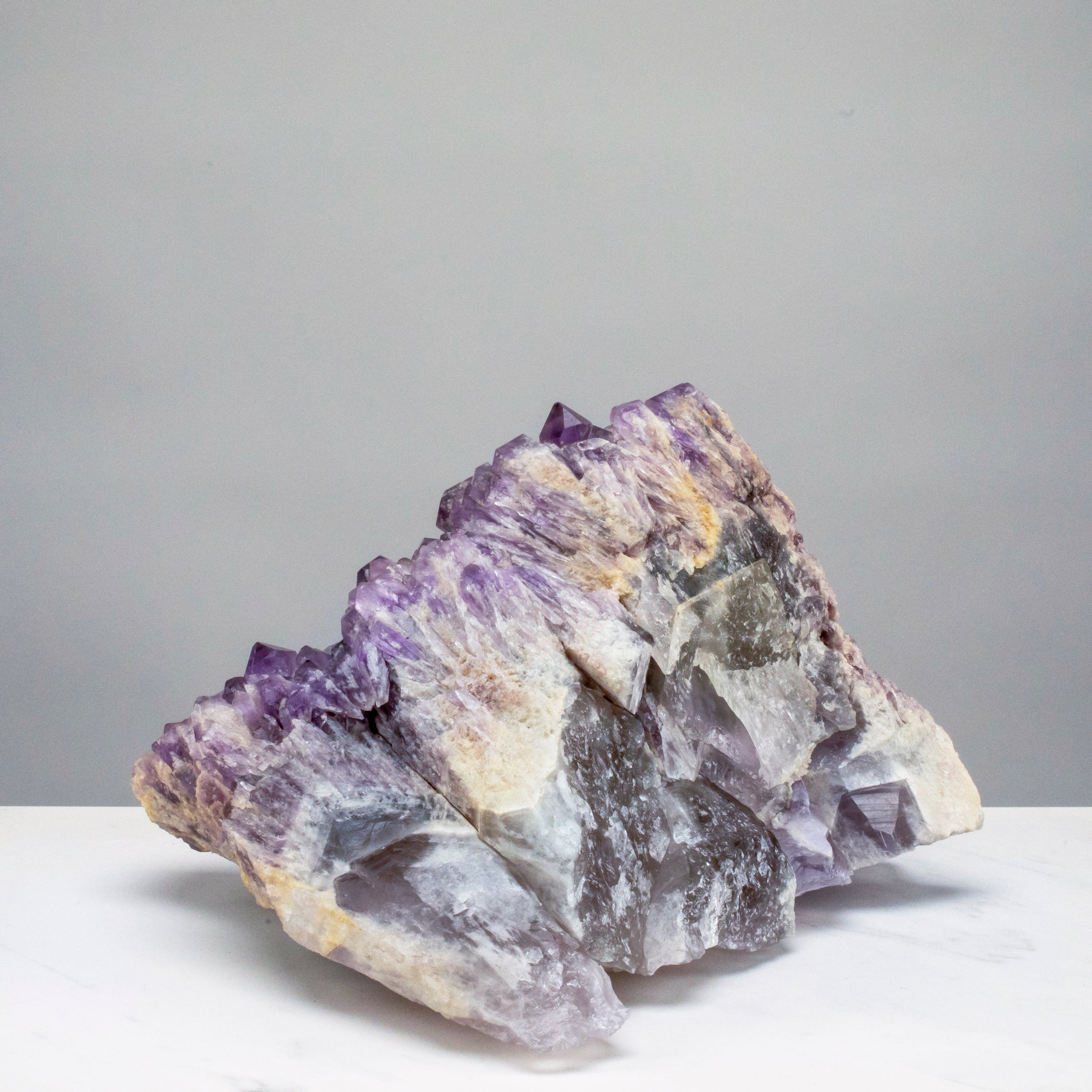 Kalifano Amethyst Elestial Amethyst Cluster Point from Brazil - 17lbs / 10" ALW3800.001