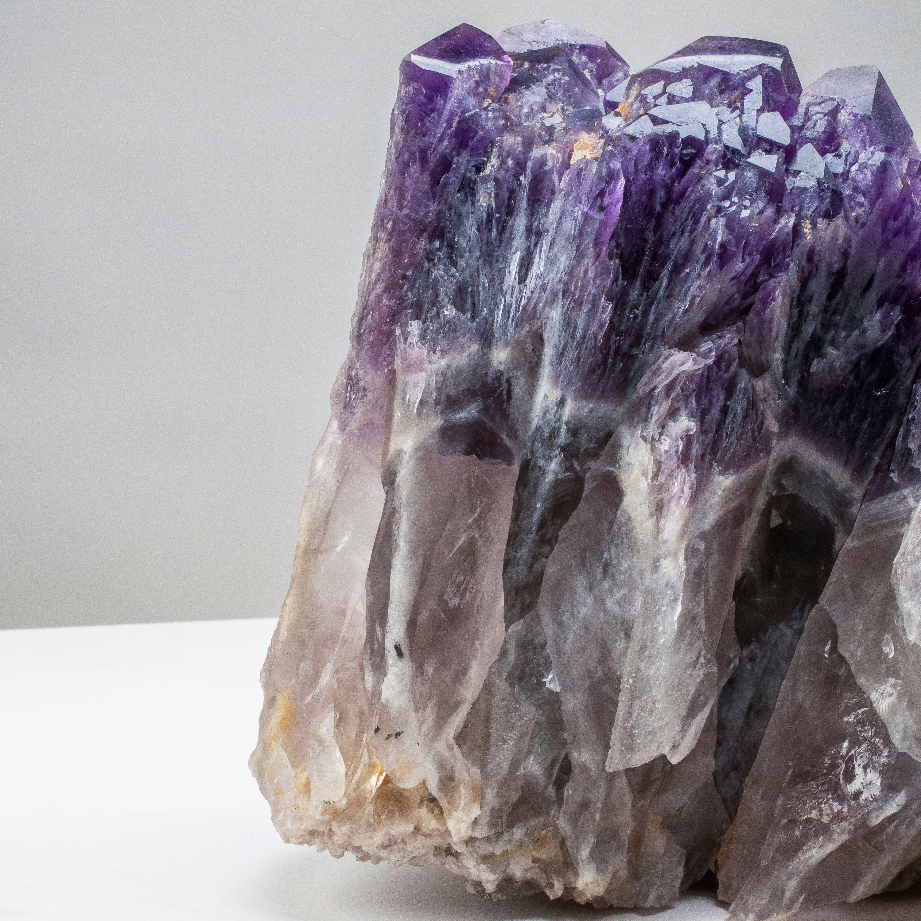 Kalifano Amethyst Elestial Amethyst Cluster Point from Brazil - 25lbs / 12" ALW6400.001