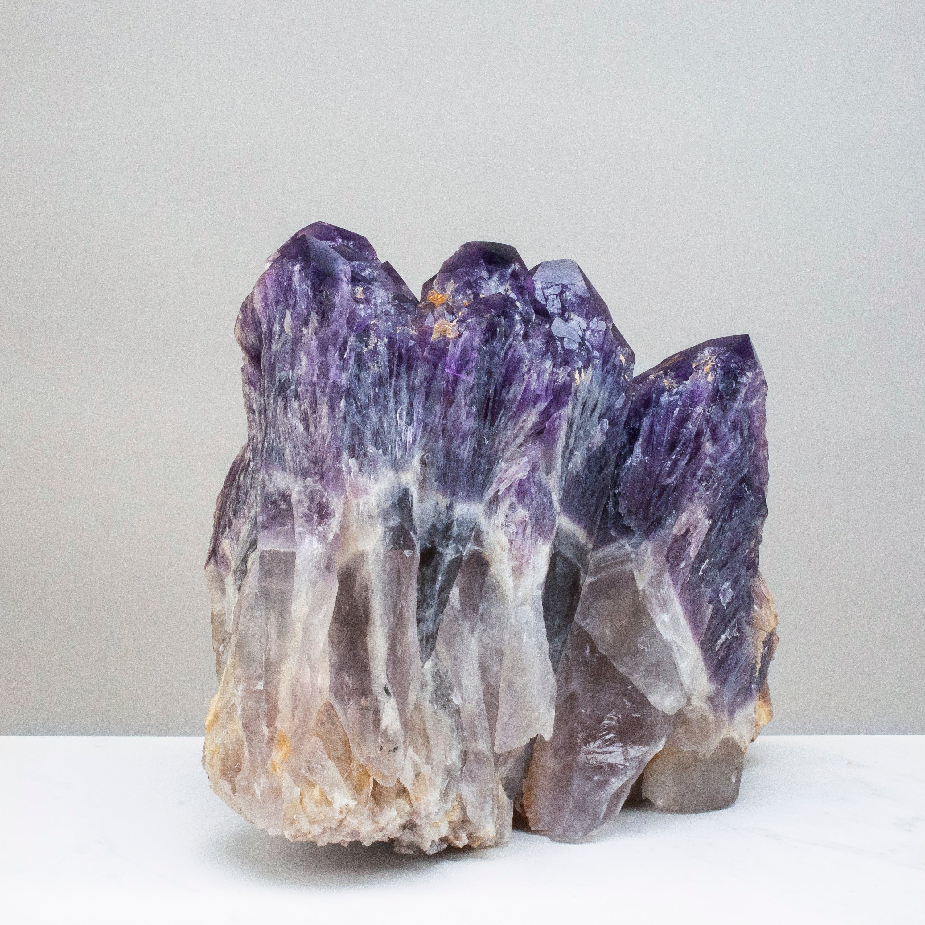 Kalifano Amethyst Elestial Amethyst Cluster Point from Brazil - 25lbs / 12" ALW6400.001