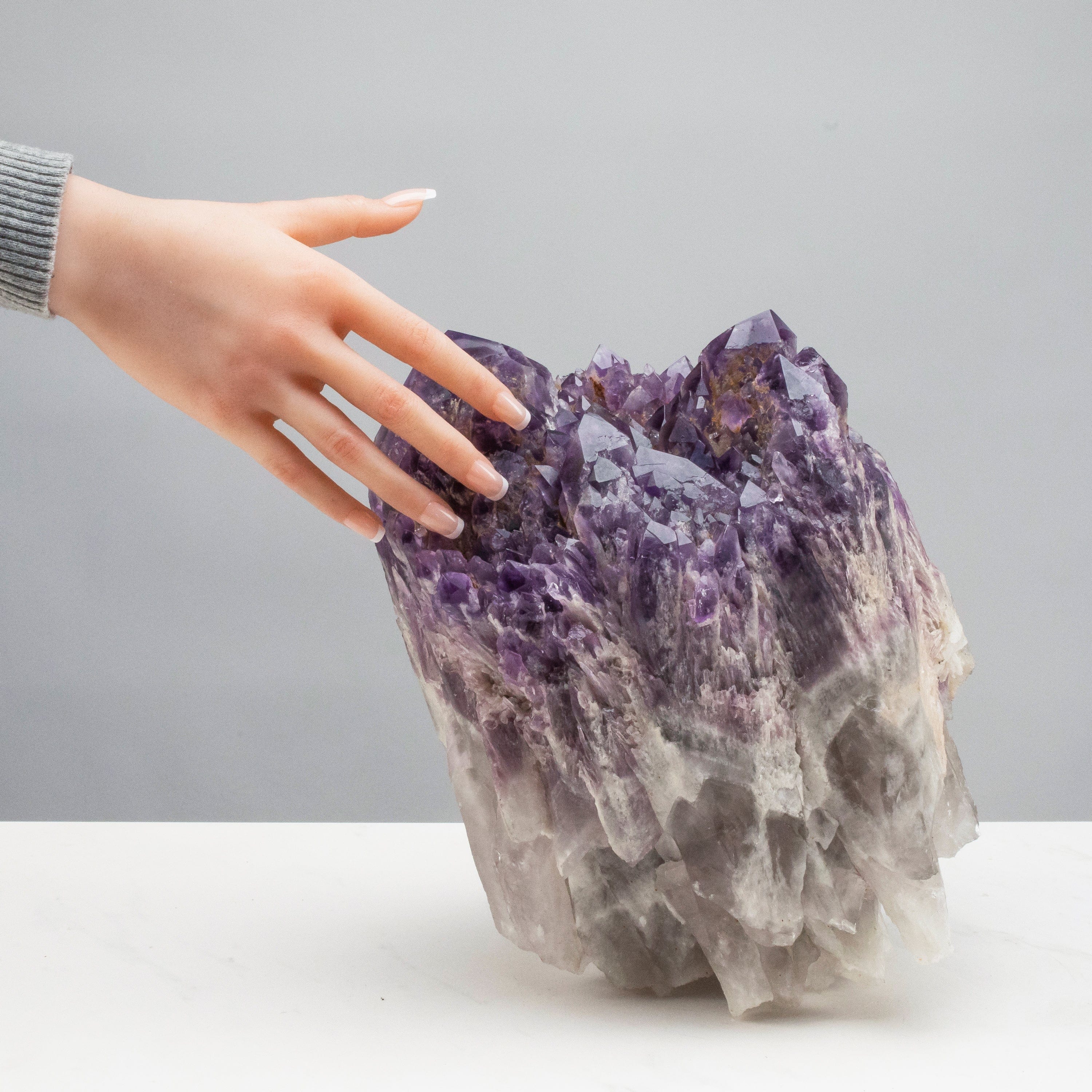 Kalifano Amethyst Elestial Amethyst Cluster Point from Brazil - 26lbs / 11" ALW5600.001