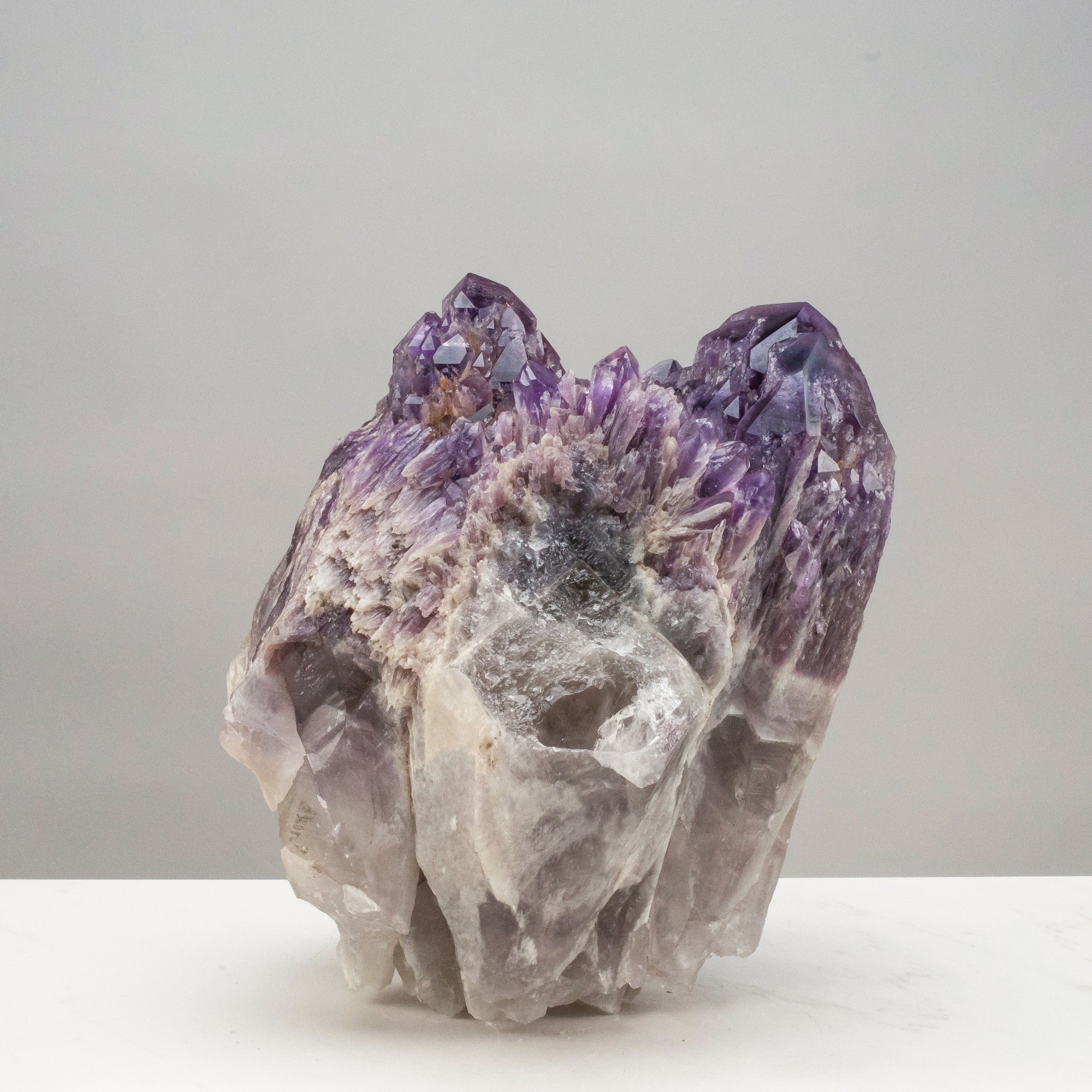 Kalifano Amethyst Elestial Amethyst Cluster Point from Brazil - 26lbs / 11" ALW5600.001