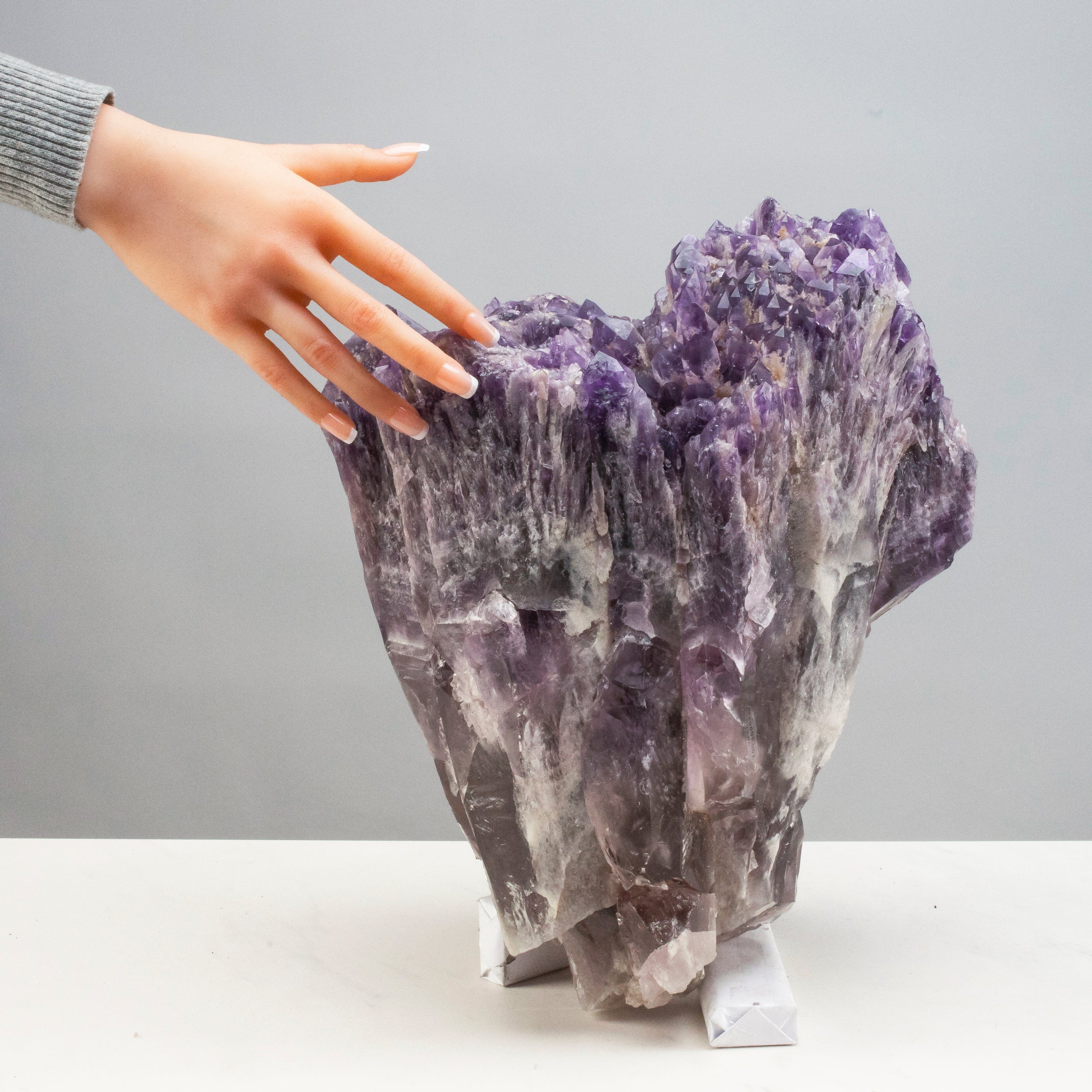 Kalifano Amethyst Elestial Amethyst Cluster Point from Brazil - 43lbs / 14" ALW10000.001