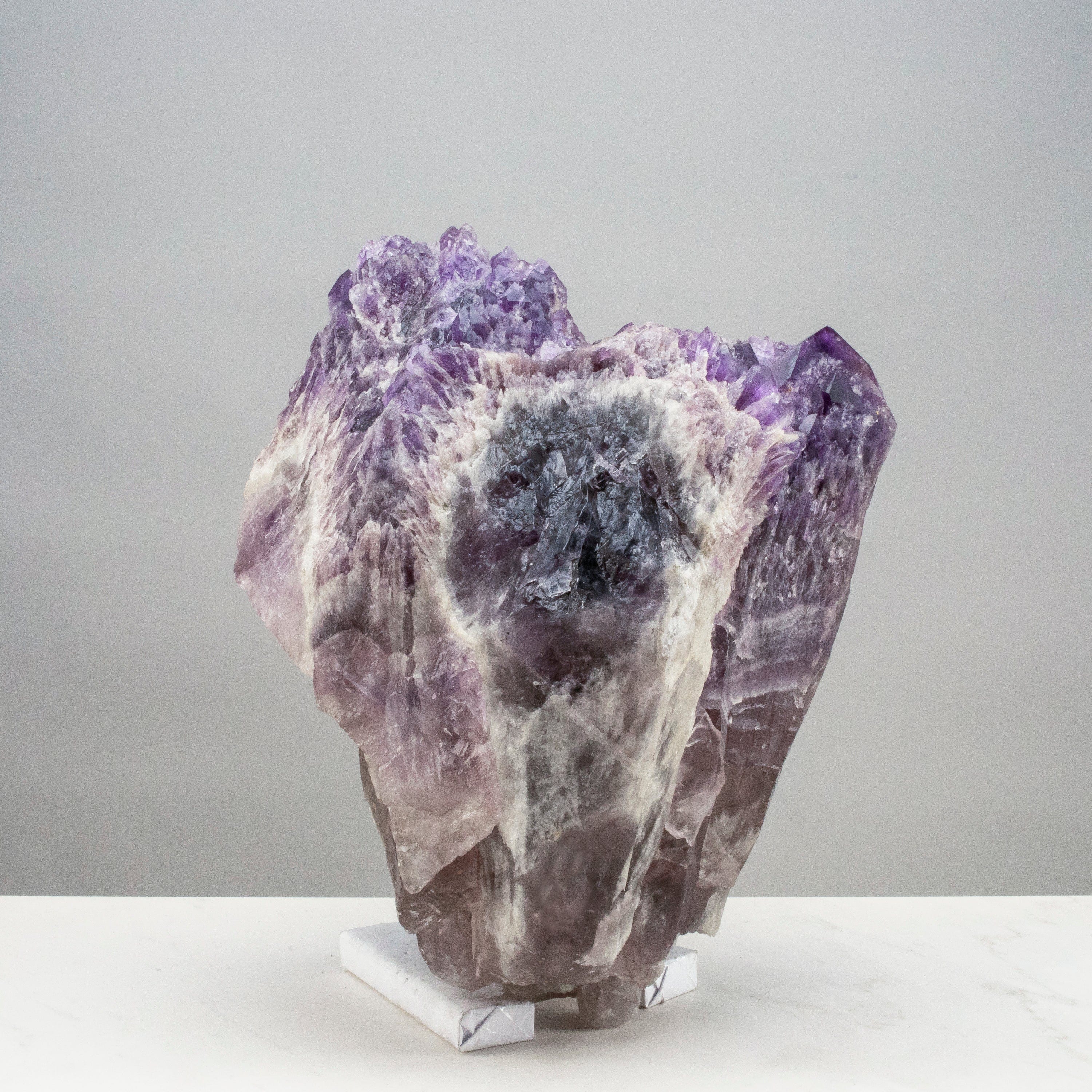 Kalifano Amethyst Elestial Amethyst Cluster Point from Brazil - 43lbs / 14" ALW10000.001