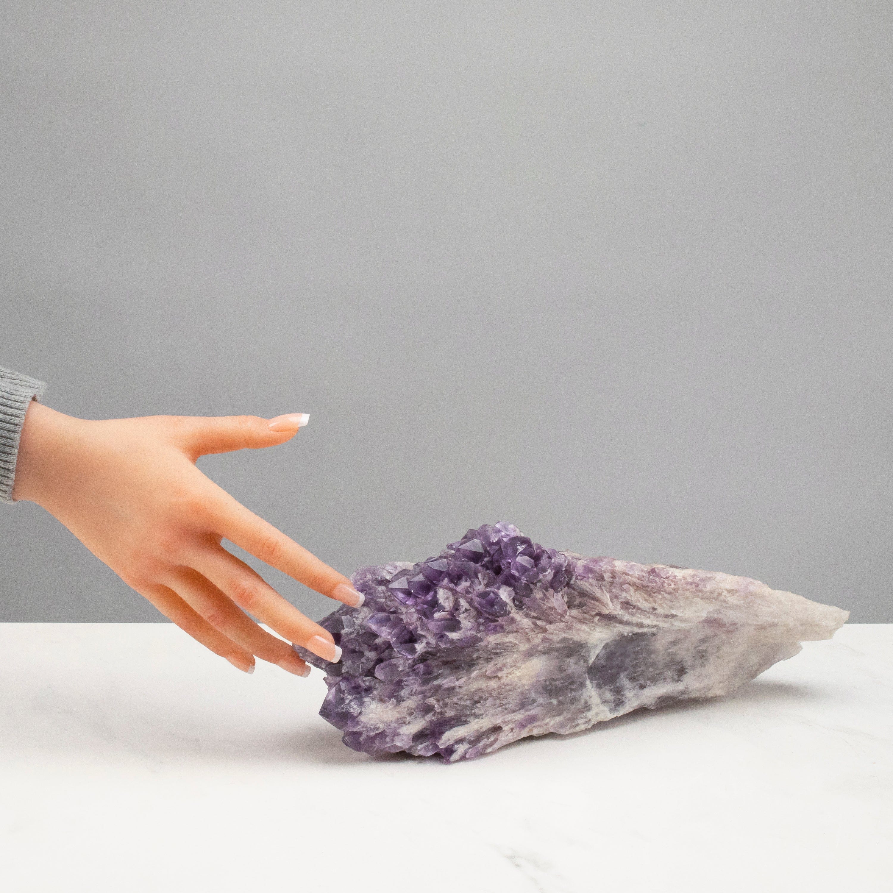 Kalifano Amethyst Elestial Amethyst Cluster Point from Brazil - 6.2lbs / 12" ALW1400.002