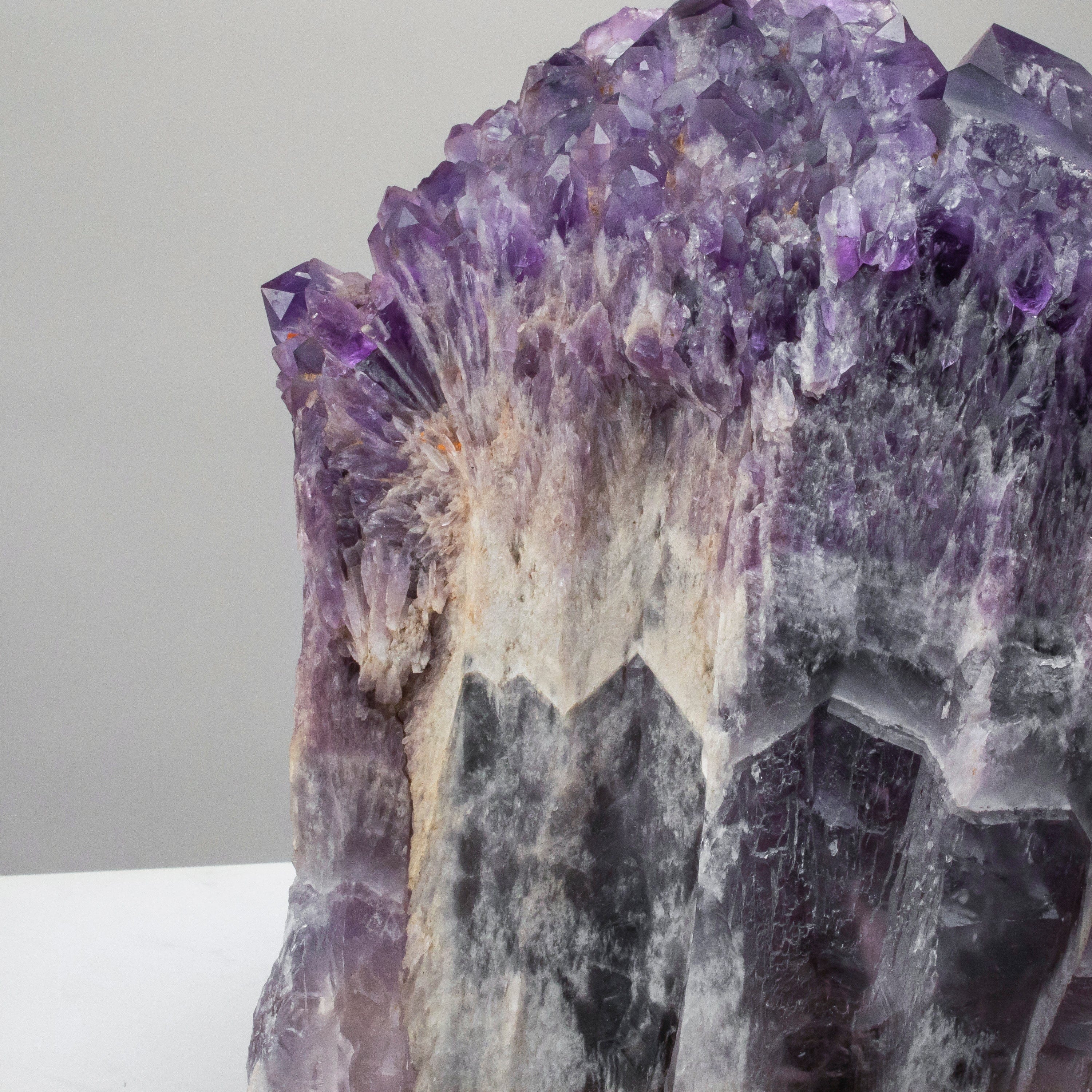 Kalifano Amethyst Elestial Amethyst Cluster Point from Brazil - 75lbs / 14" ALW21600.001