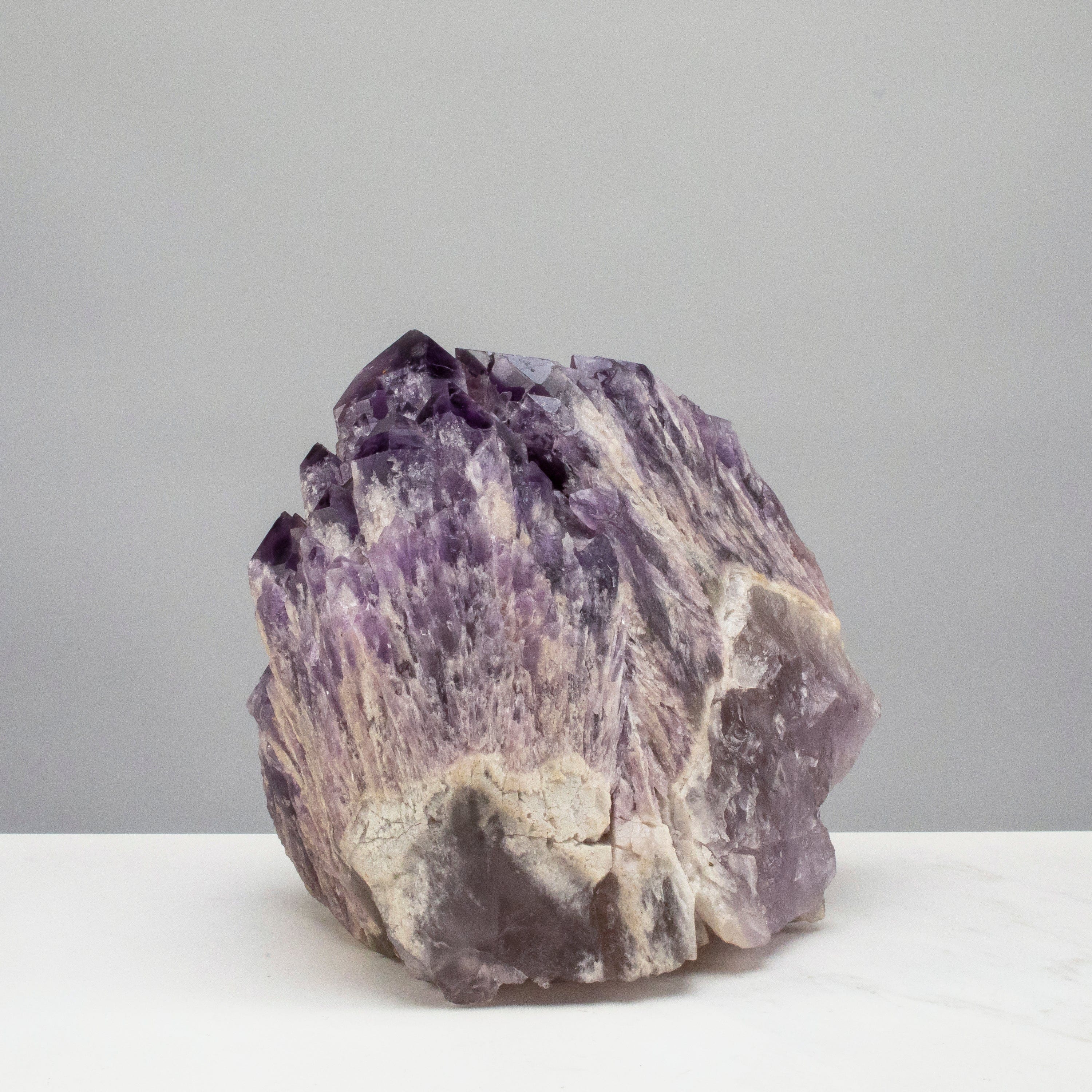 Kalifano Amethyst Elestial Amethyst Cluster Point from Brazil - 9.2lbs / 7.5" ALW2400.001