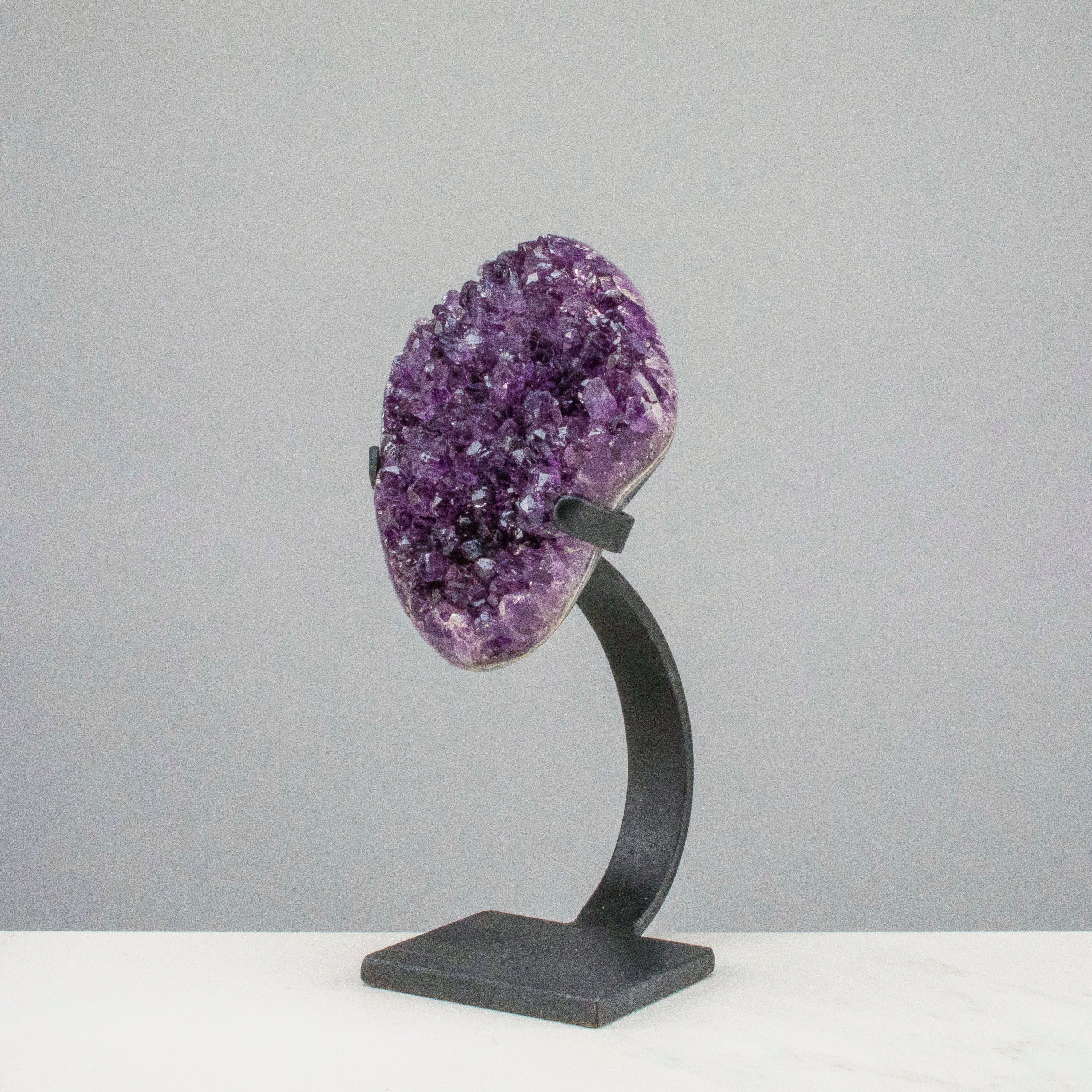 Kalifano Amethyst Medium Uruguayan Amethyst Geode on Custom Stand - 9"/ 4 lbs - AAA Grade UAG1200-A