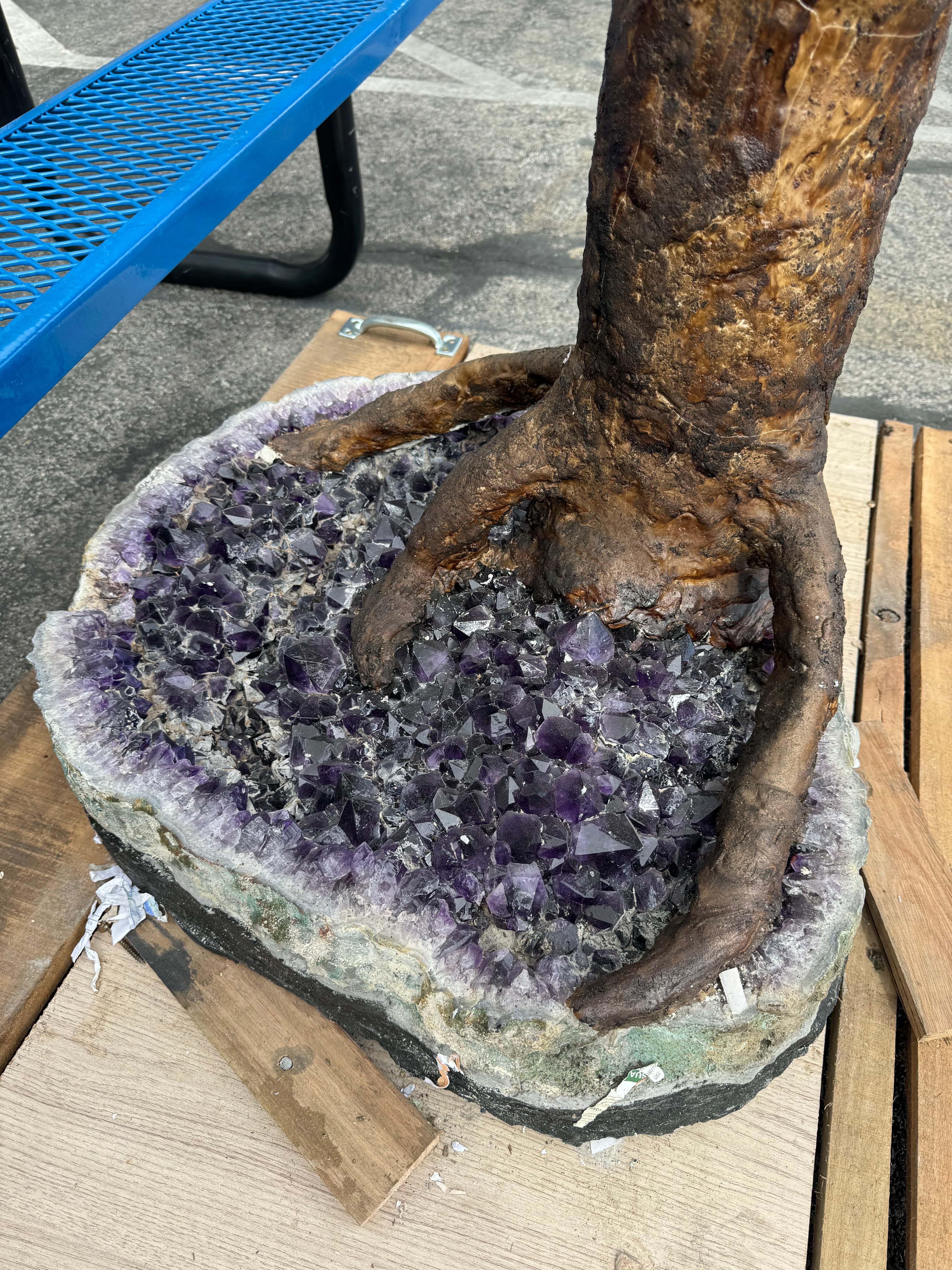 Kalifano Amethyst Multi Gemstone Amethyst Geode Tree from Brazil - 65" BAGT36000.001