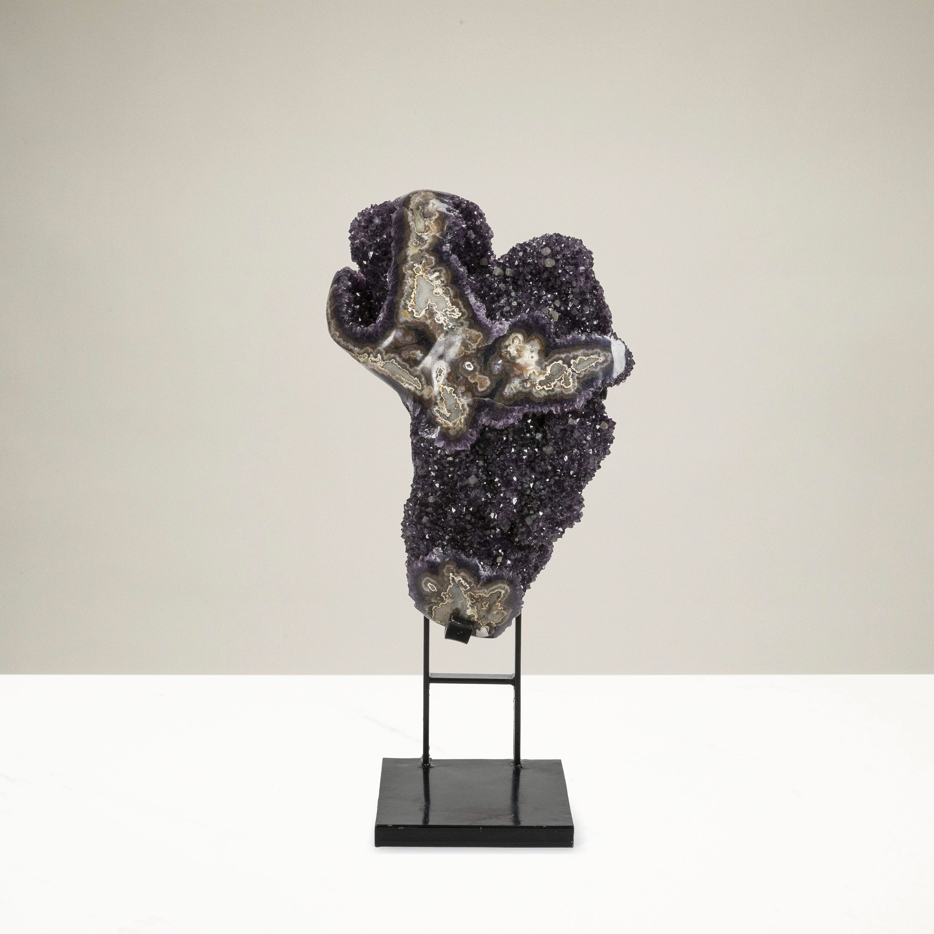 Kalifano Amethyst Natural Uruguayan Amethyst Geode on Custom Stand - 30 in / 33.7 kg UAG16000.002