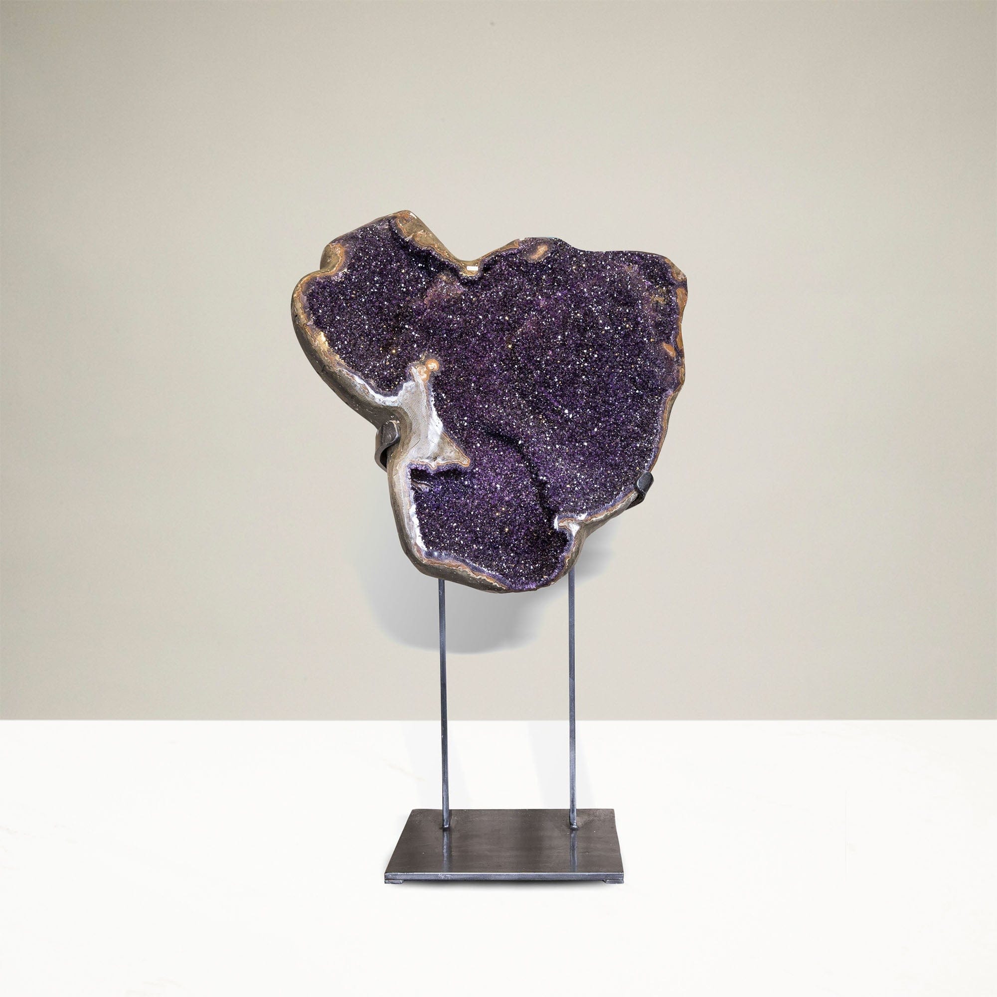 Kalifano Amethyst Natural Uruguayan Amethyst Geode on Custom Stand - 45 in / 240 lbs UAG66000.001