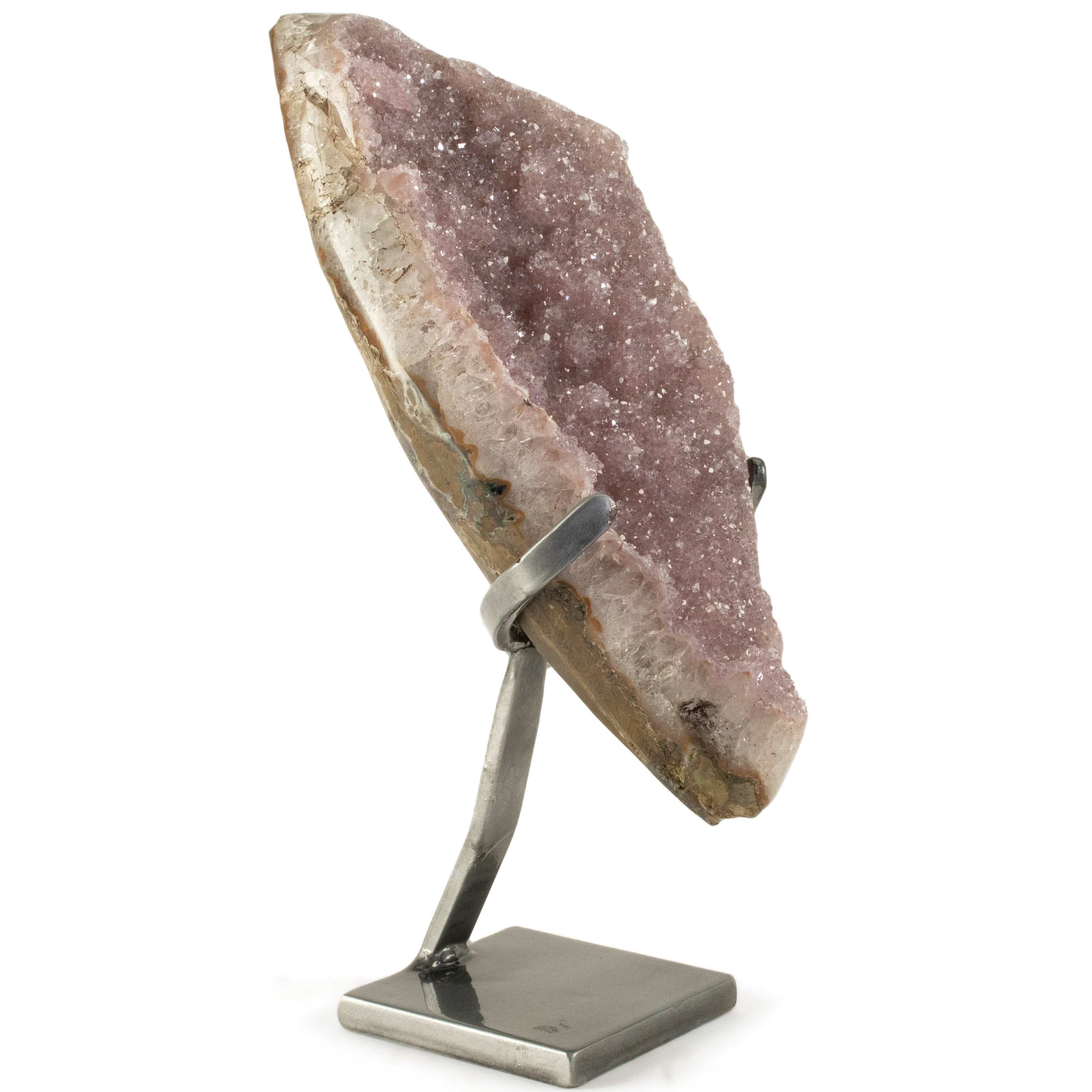 Kalifano Amethyst Uruguayan Amethyst Geode on Custom Stand - 10 lbs / 13.5 in. UAG4600.006