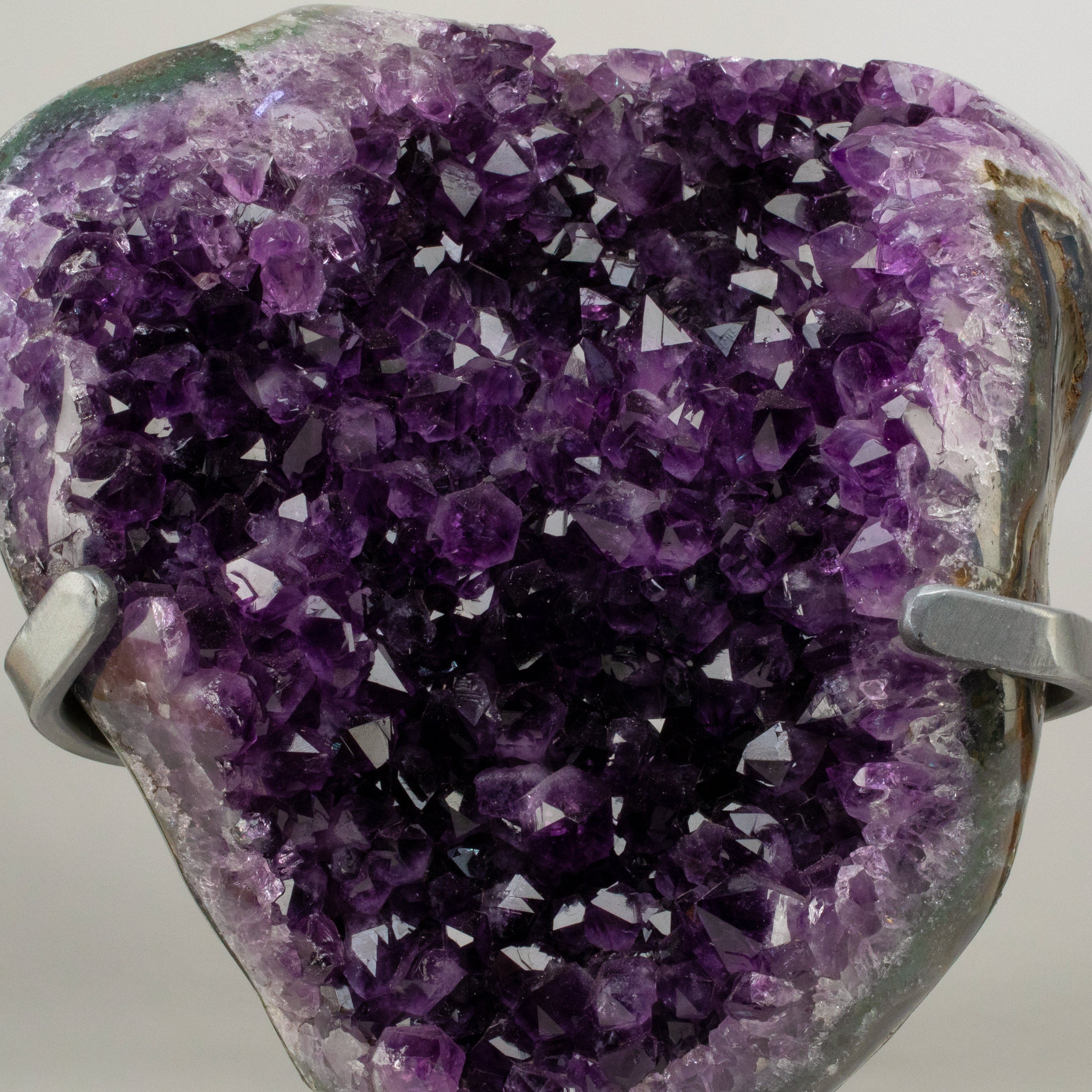 Kalifano Amethyst Uruguayan Amethyst Geode on Custom Stand - 13" / 19 lbs UAG8800.002