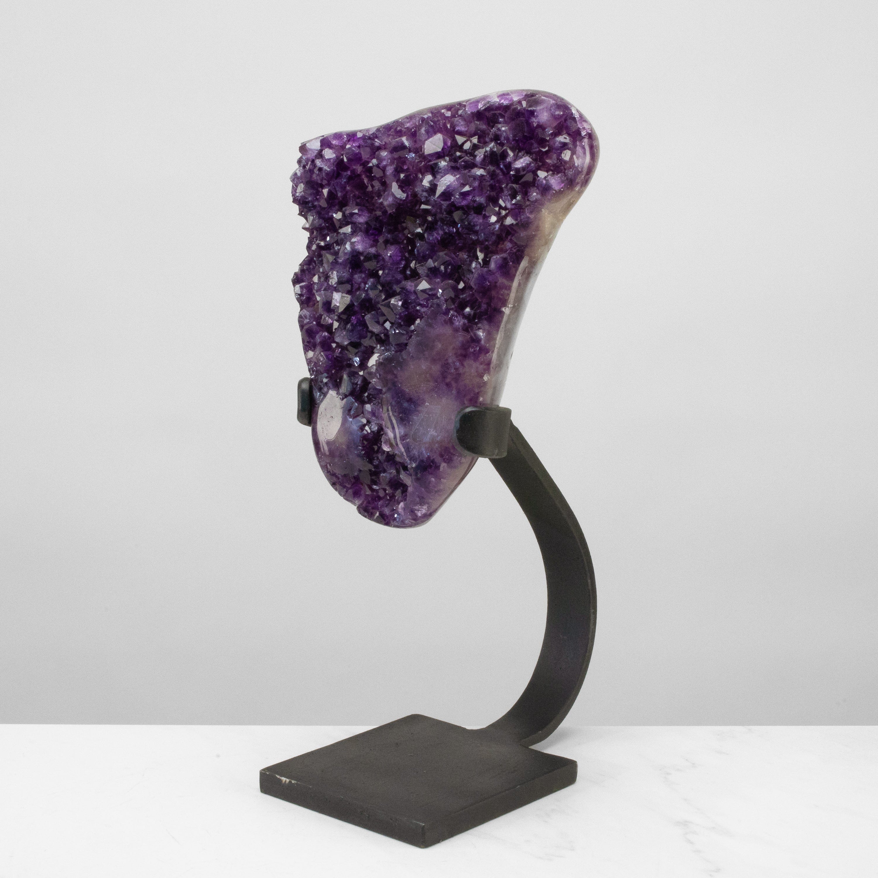 Kalifano Amethyst Uruguayan Amethyst Geode on Custom Stand - 15" / 13 lbs UAG6000.011