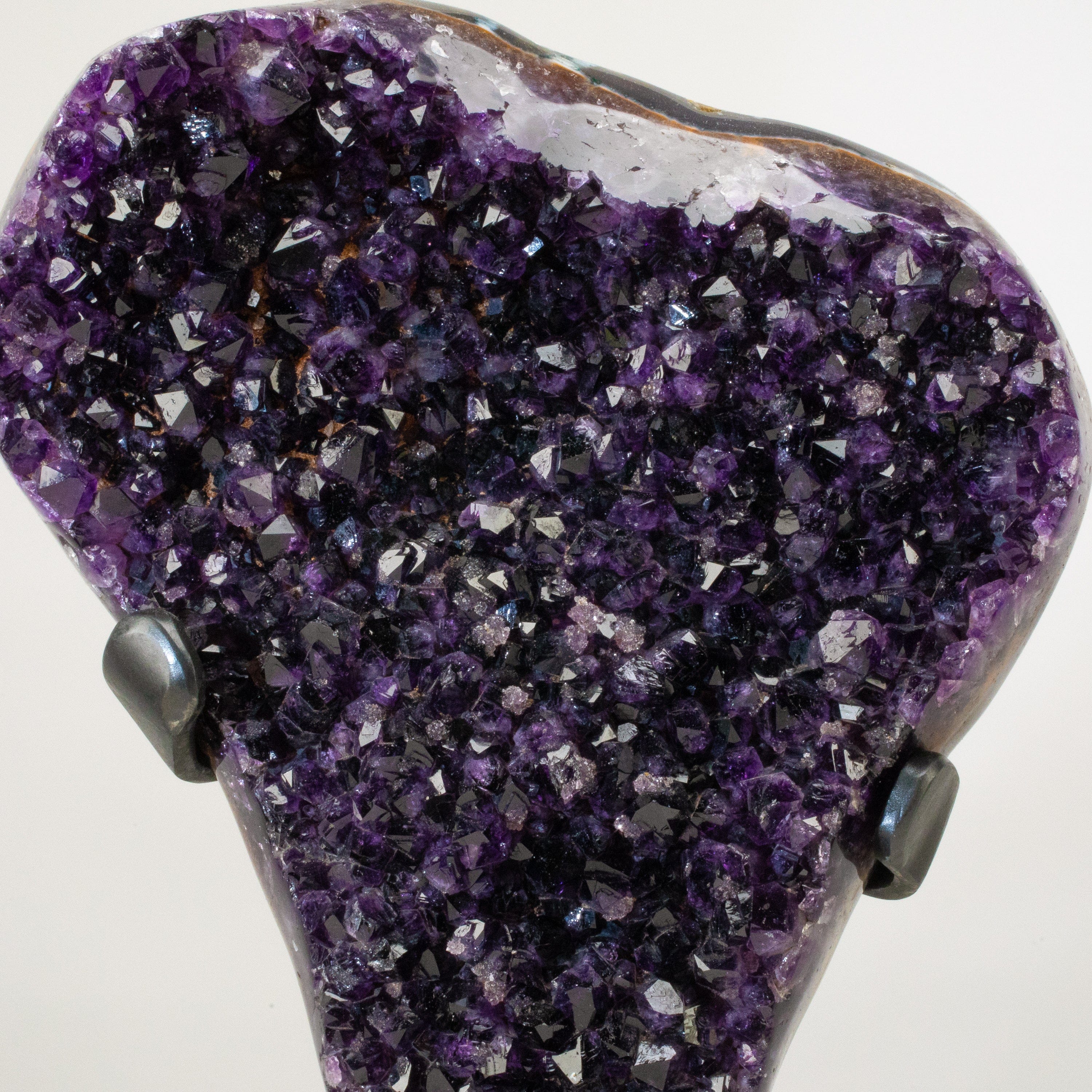 Kalifano Amethyst Uruguayan Amethyst Geode on Custom Stand - 16" / 15 lbs UAG9600.004