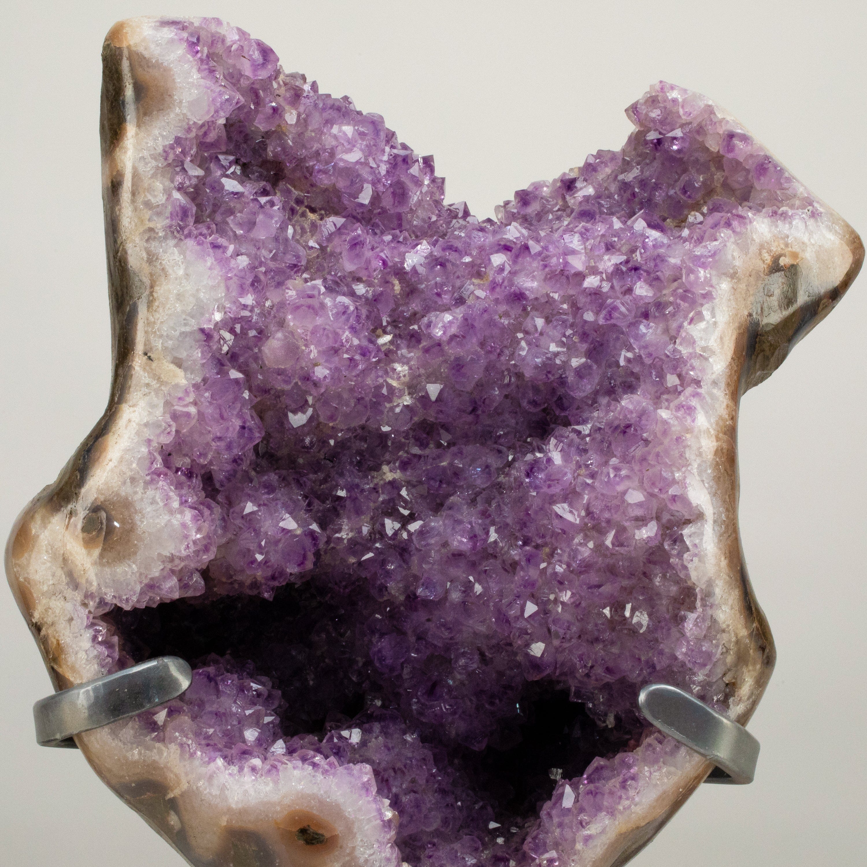 Kalifano Amethyst Uruguayan Amethyst Geode on Custom Stand - 16" / 28 lbs UAG5200.006