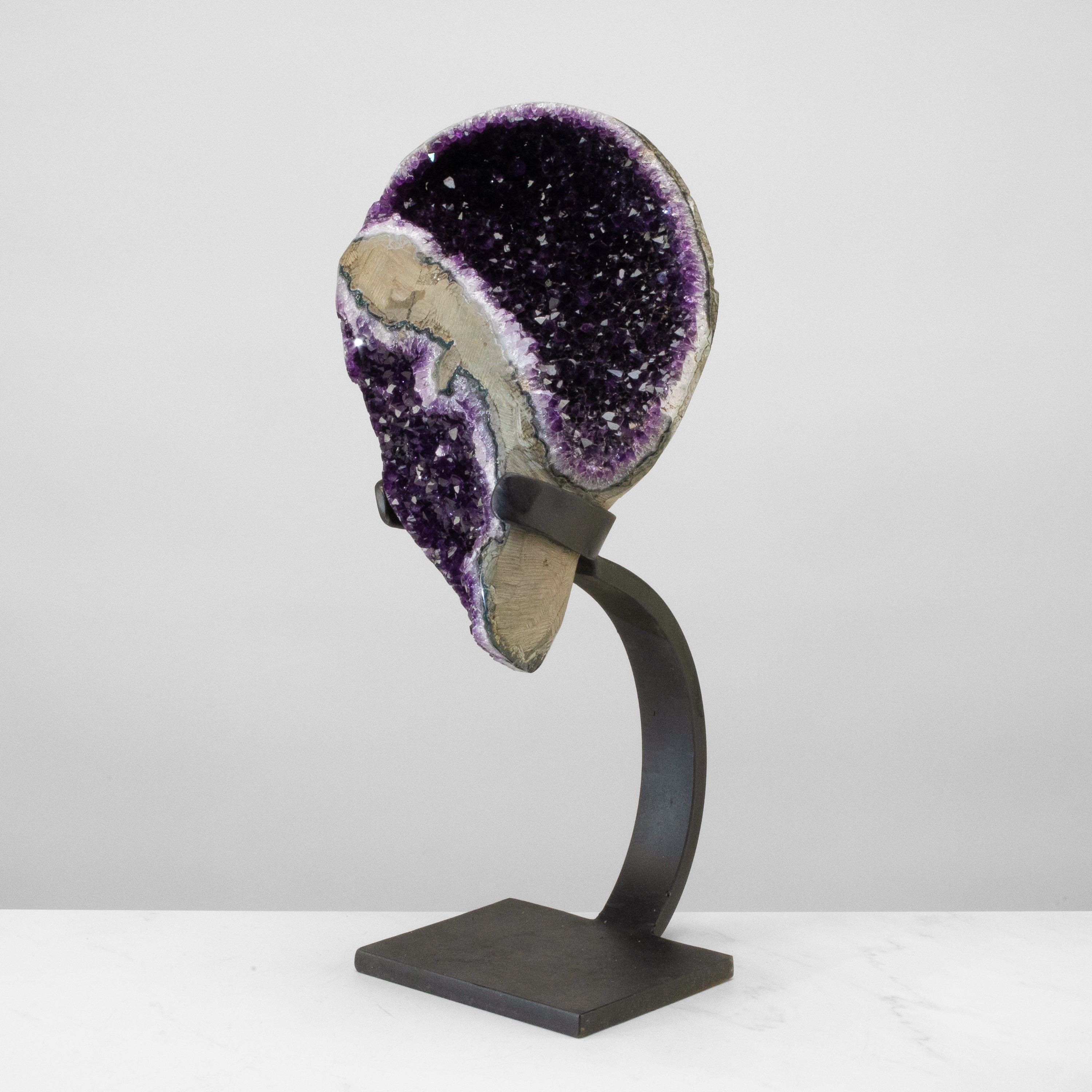 Kalifano Amethyst Uruguayan Amethyst Geode on Custom Stand - 18" / 19 lbs UAG10400.002