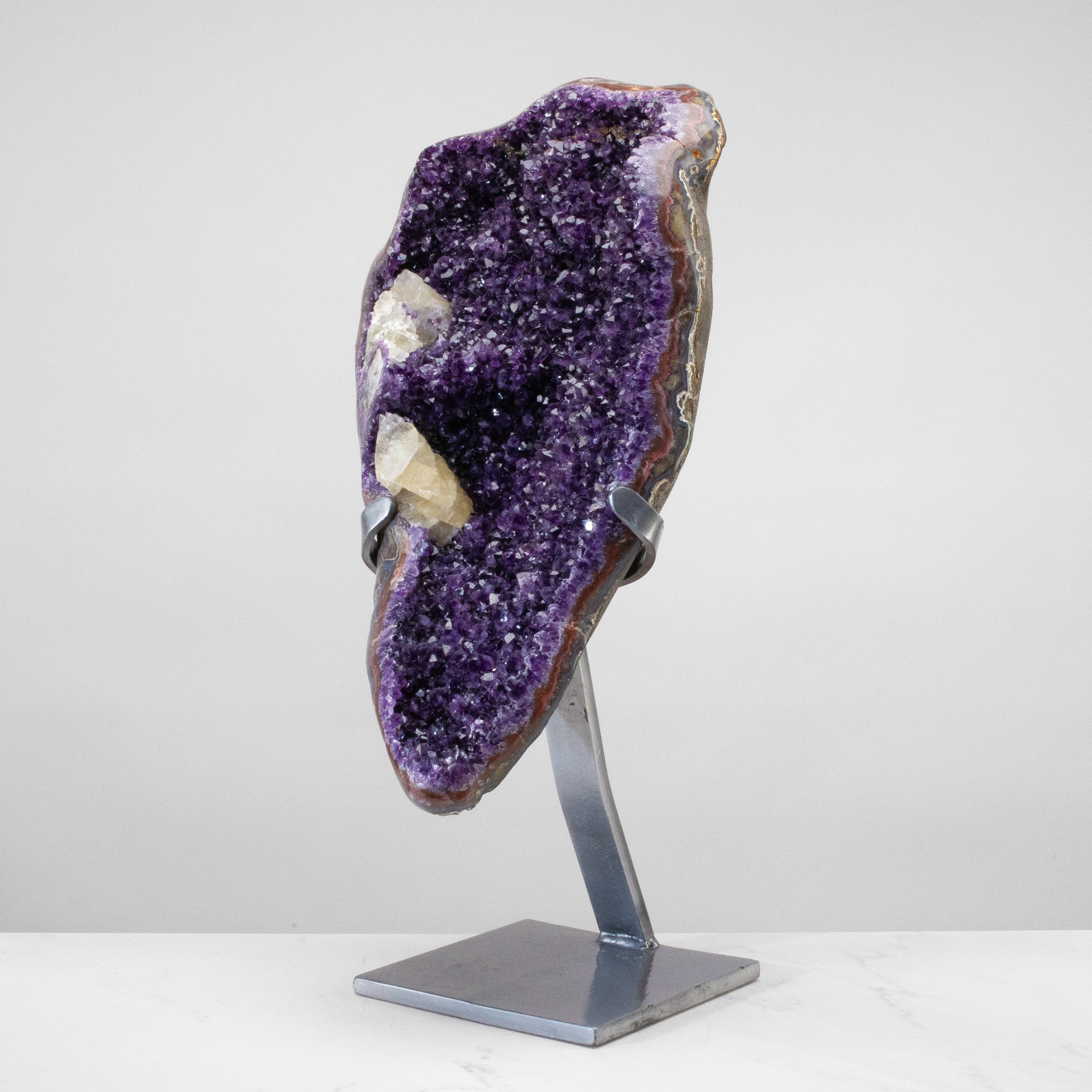 Kalifano Amethyst Uruguayan Amethyst Geode on Custom Stand - 24" / 46 lbs UAG22000.004