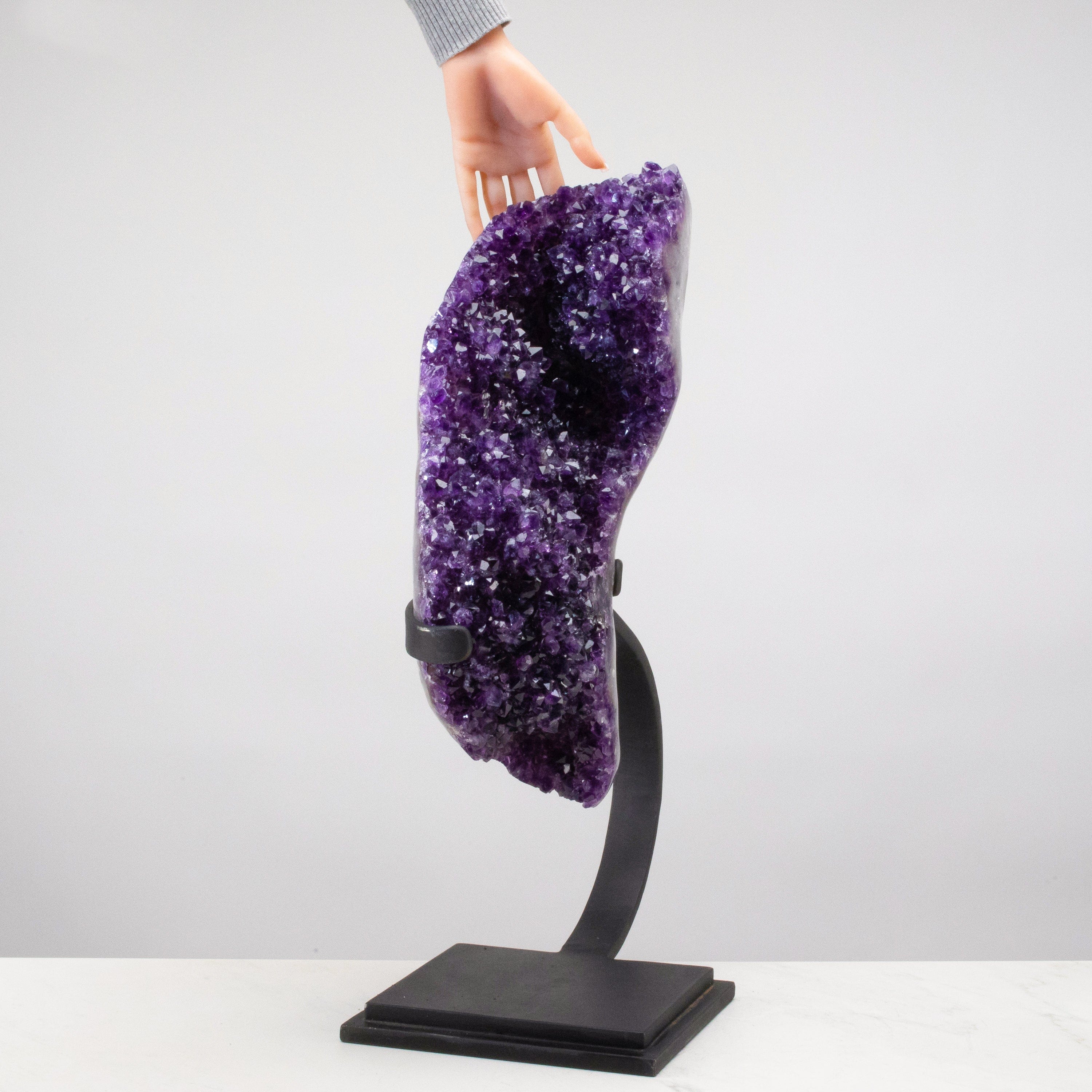 Kalifano Amethyst Uruguayan Amethyst Geode on Custom Stand - 24" / 51 lbs UAG24000.003