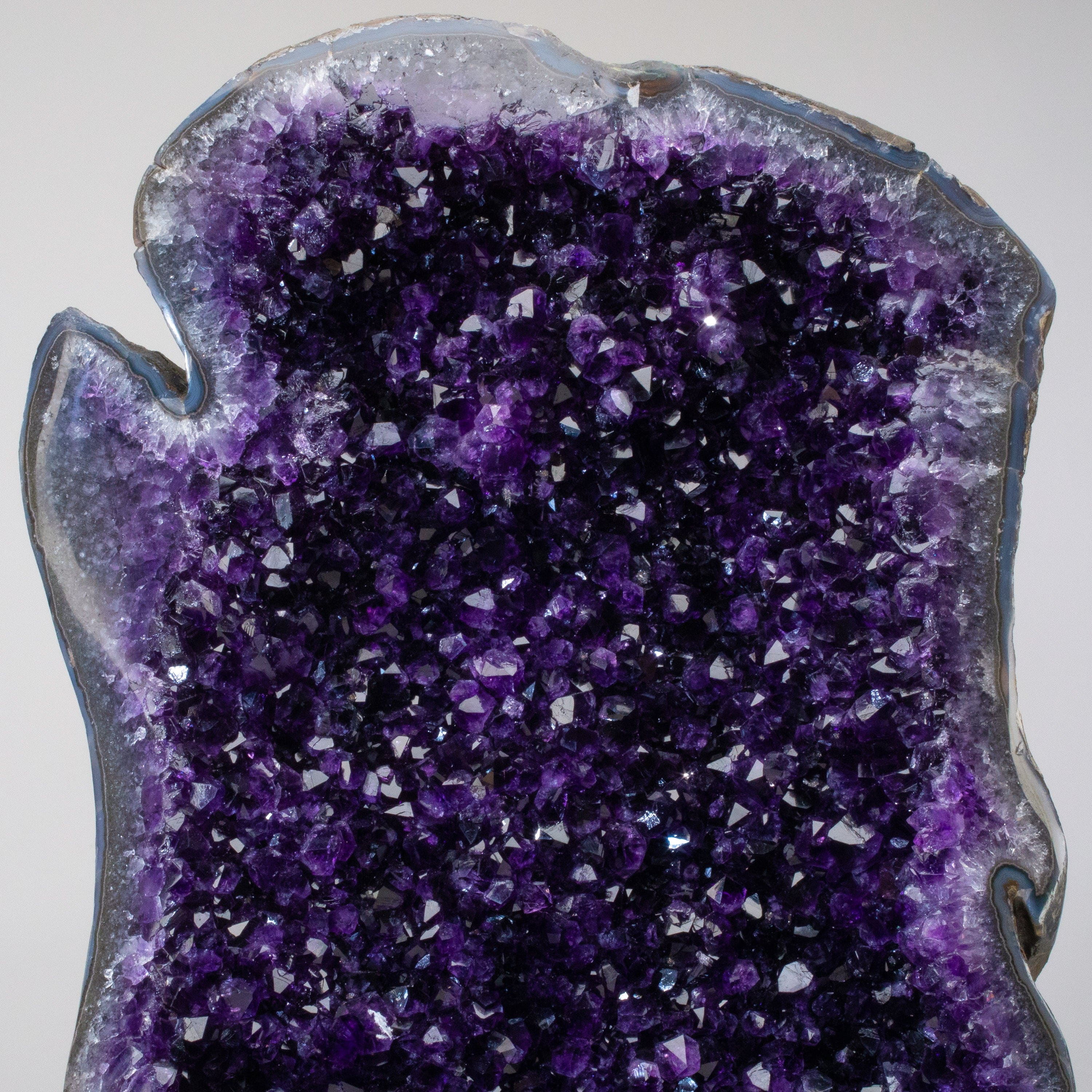 Kalifano Amethyst Uruguayan Amethyst Geode on Custom Stand - 26" / 42 lbs UAG19200.002