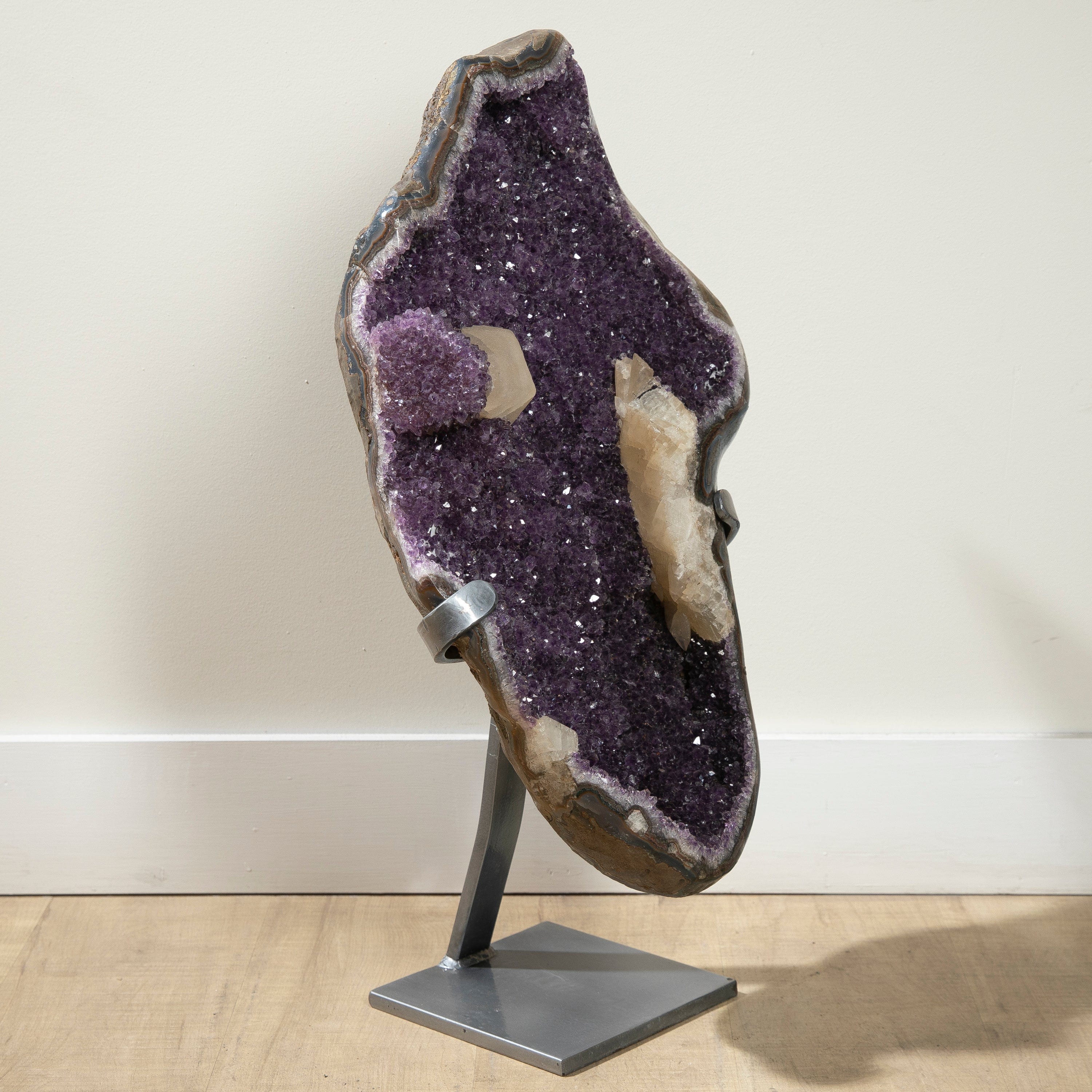 Kalifano Amethyst Uruguayan Amethyst Geode on Custom Stand - 28" / 82 lbs UAG26000.003