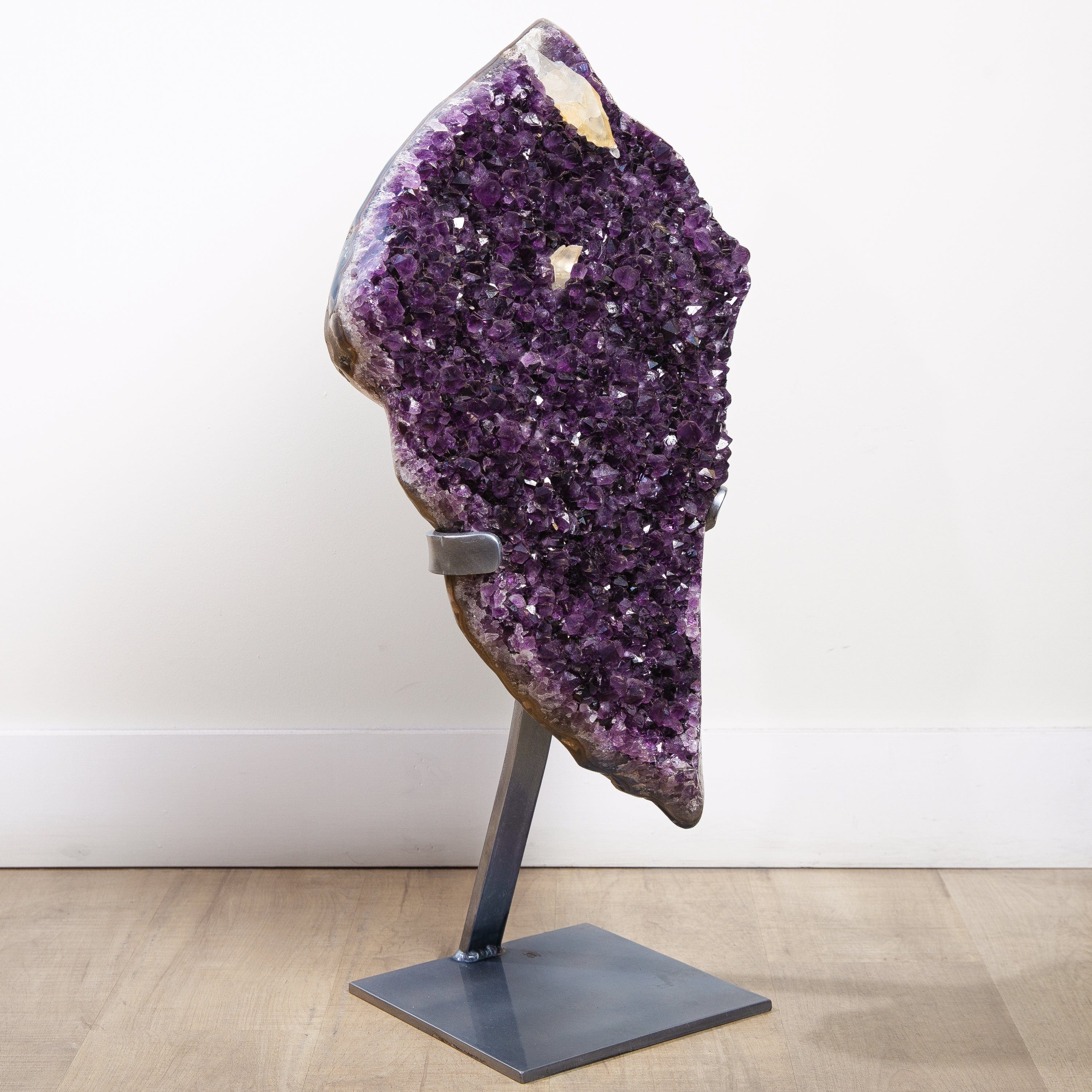 Kalifano Amethyst Uruguayan Amethyst Geode on Custom Stand - 32" / 64 lbs UAG22000.005