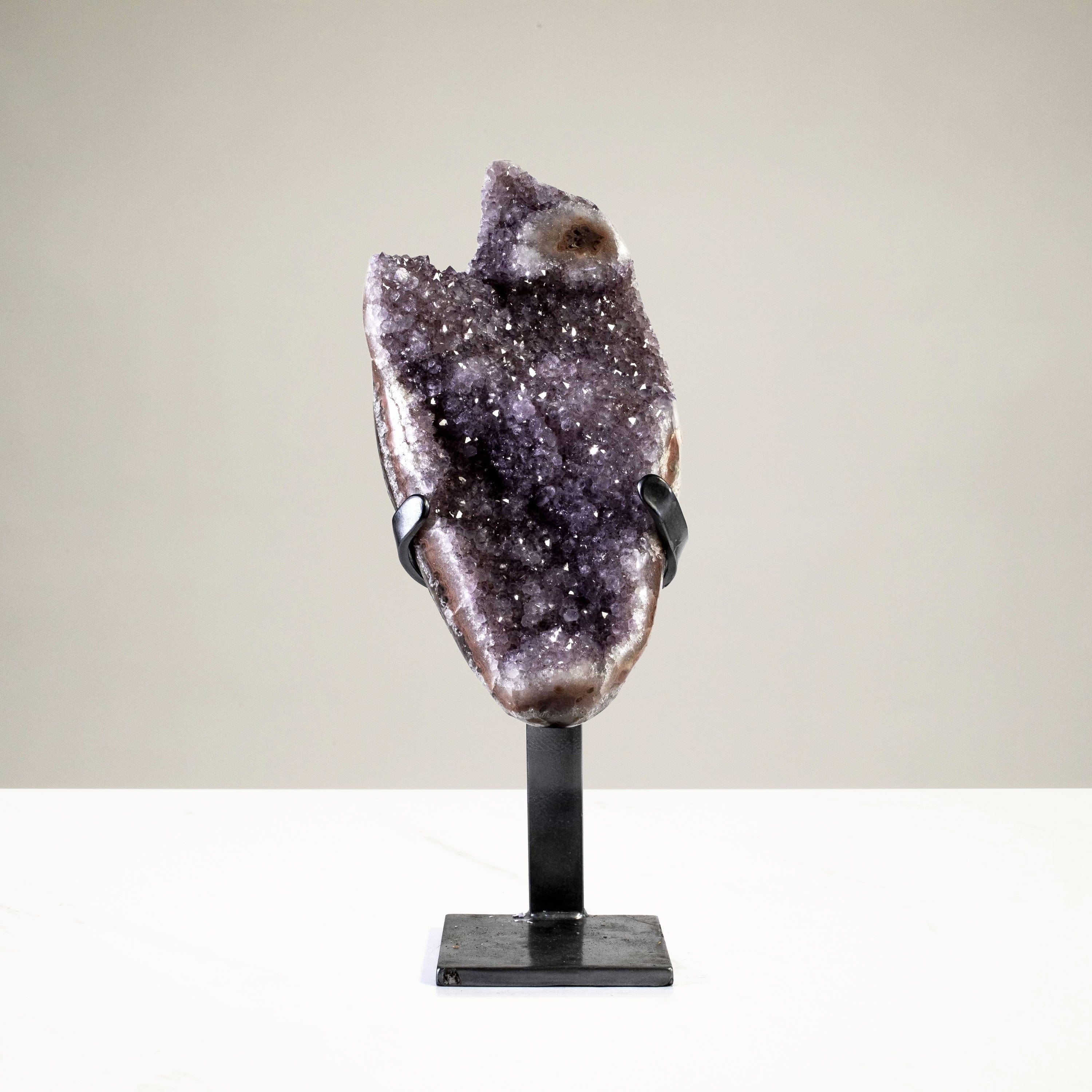 Kalifano Amethyst Uruguayan Amethyst Geode on Custom Stand - 36.2 lbs / 22 in. UAG7400.001