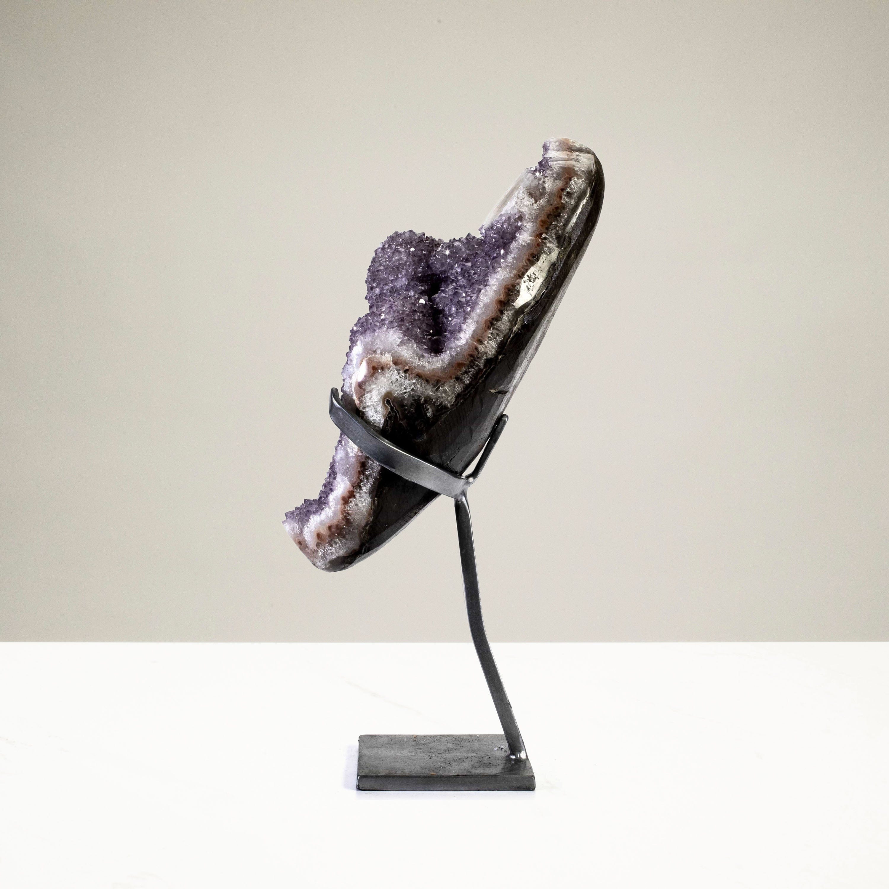 Kalifano Amethyst Uruguayan Amethyst Geode on Custom Stand - 36.2 lbs / 22 in. UAG7400.001