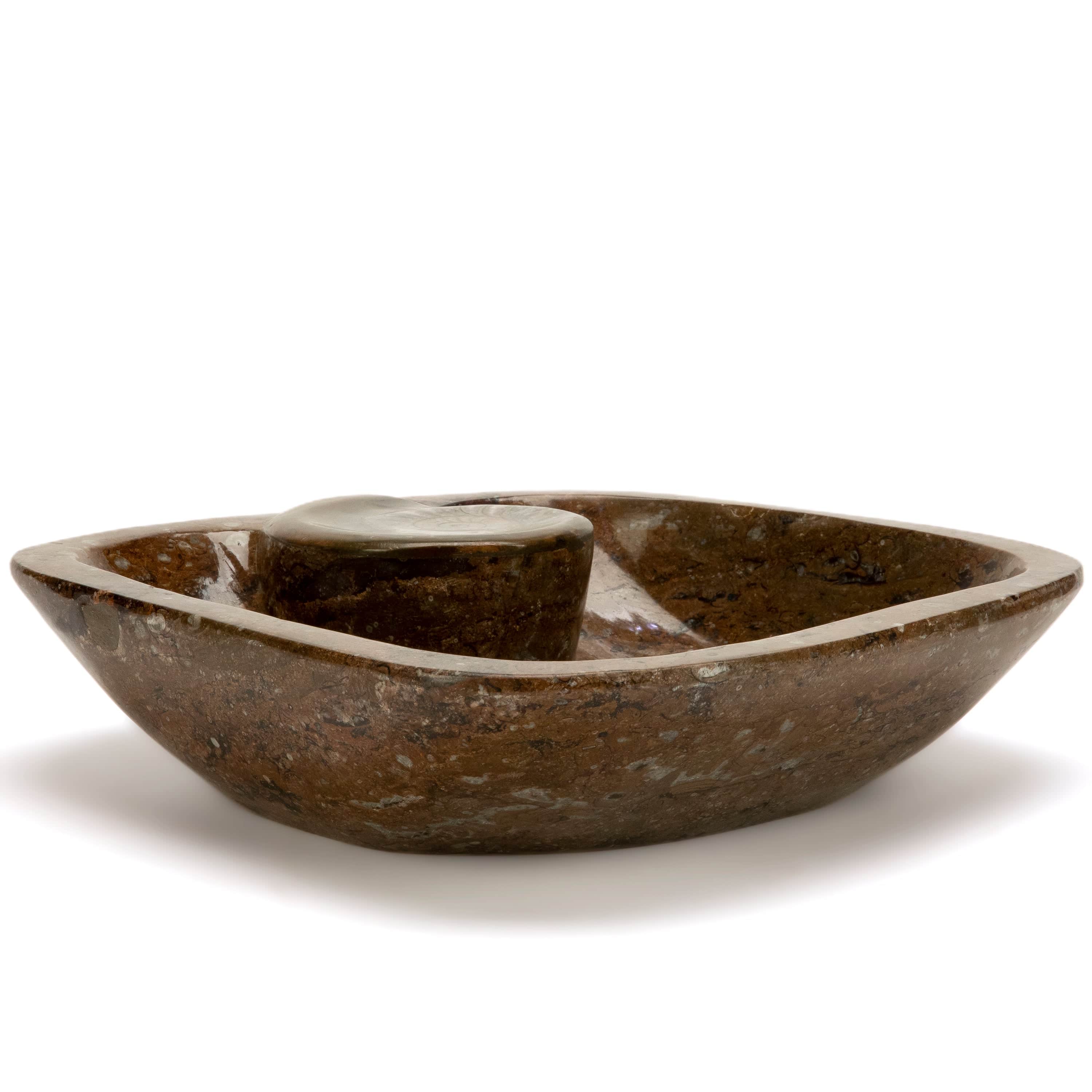 KALIFANO Ammonite Ammonite Fossil Sink Bowl from Morocco - 15" AMBOWL3200.005