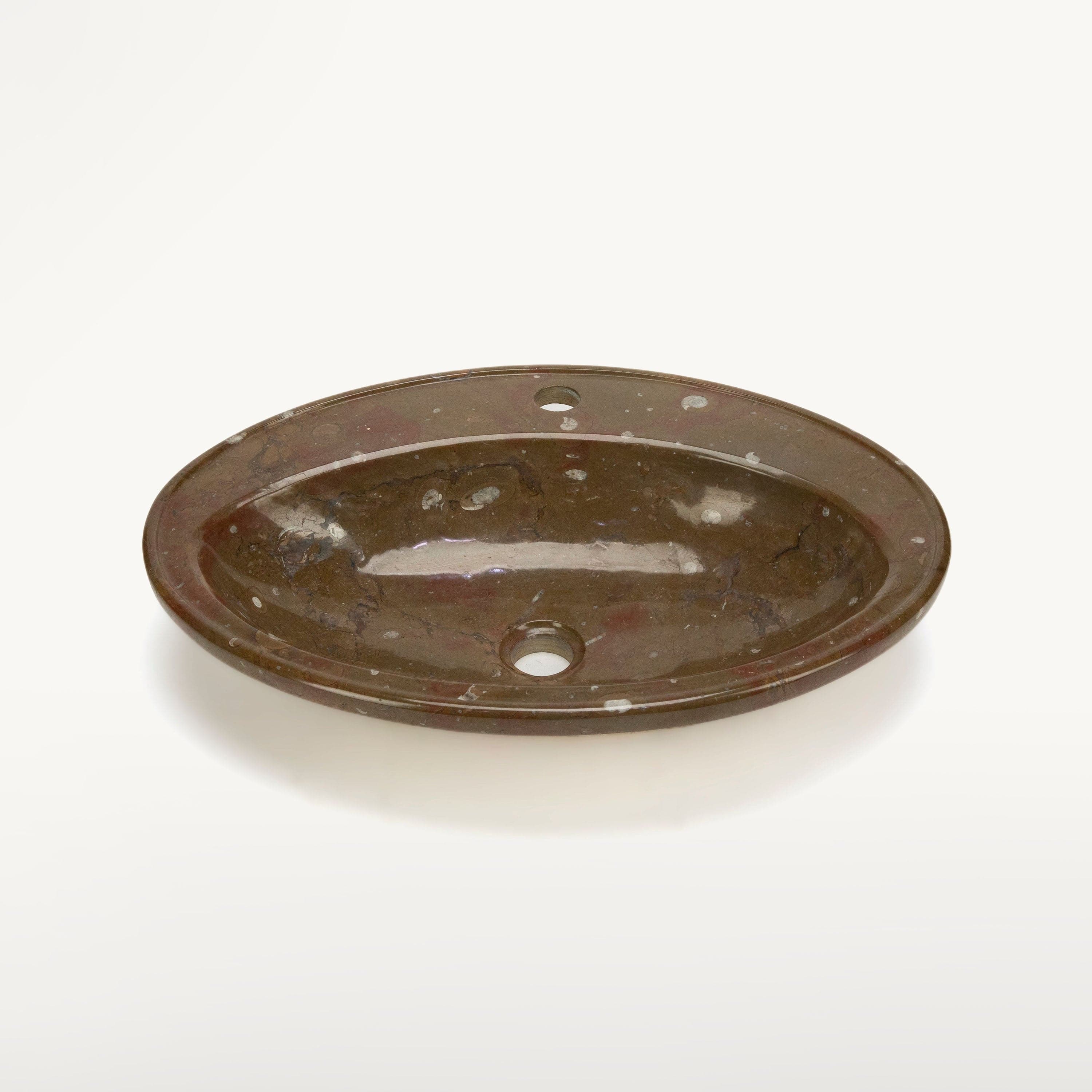 KALIFANO Ammonites Ammonite Fossil Sink Bowl from Morocco - 23" AMBOWL3200.009