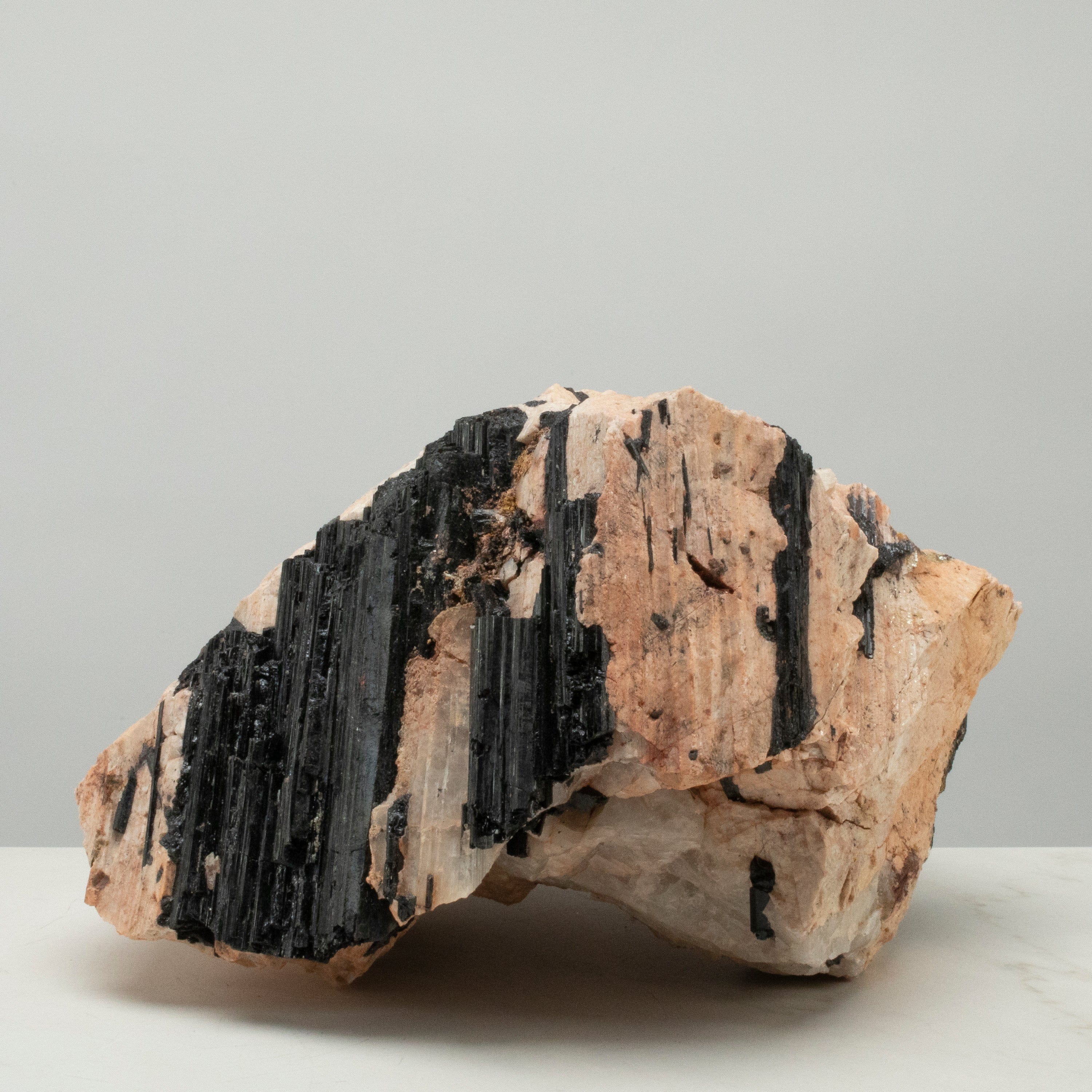 Kalifano Black Tourmaline Raw Black Tourmaline and Mica Log 10" / 29.8lbs BT2000.003