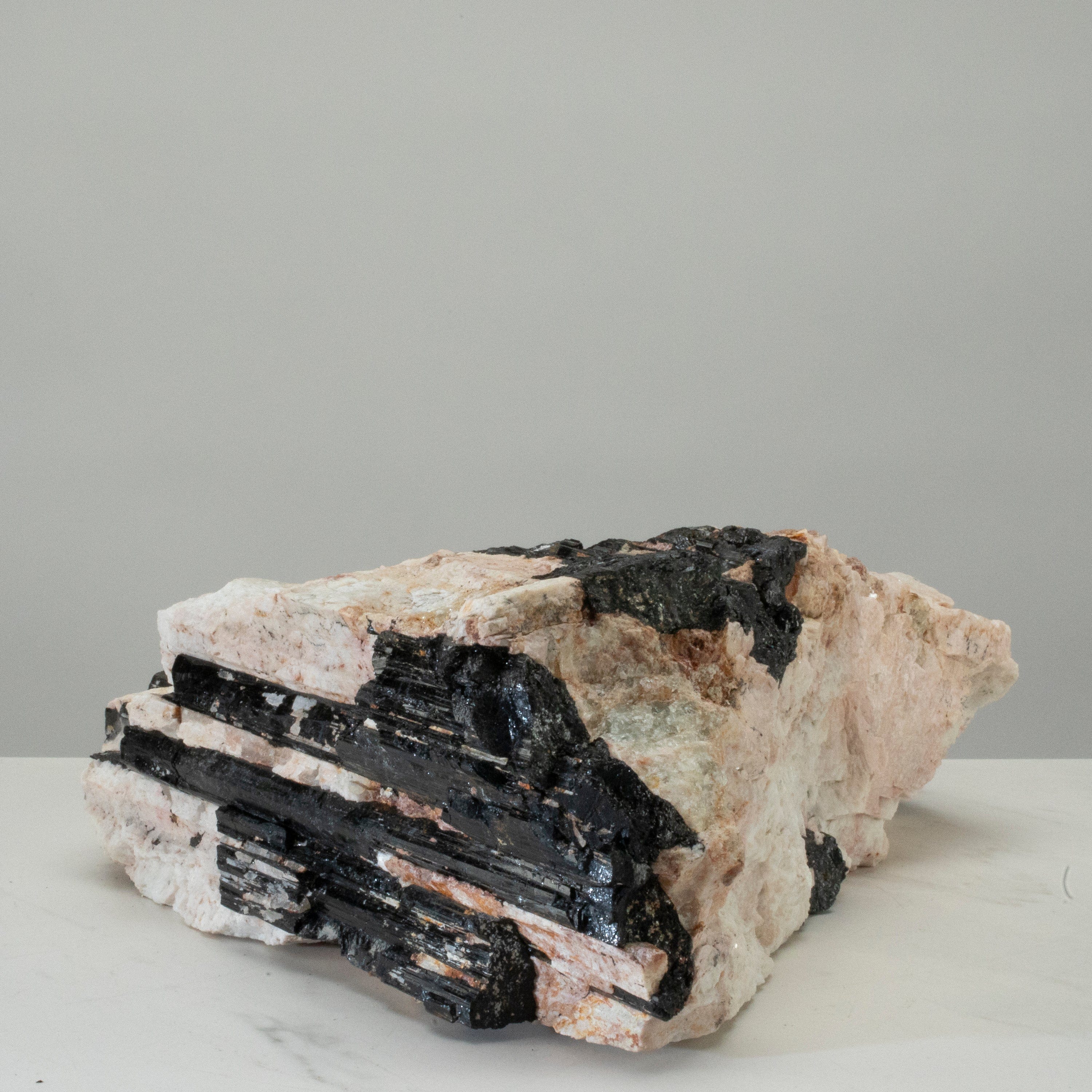 Kalifano Black Tourmaline Raw Black Tourmaline and Mica Log 11" / 26.9lbs BT1800.008