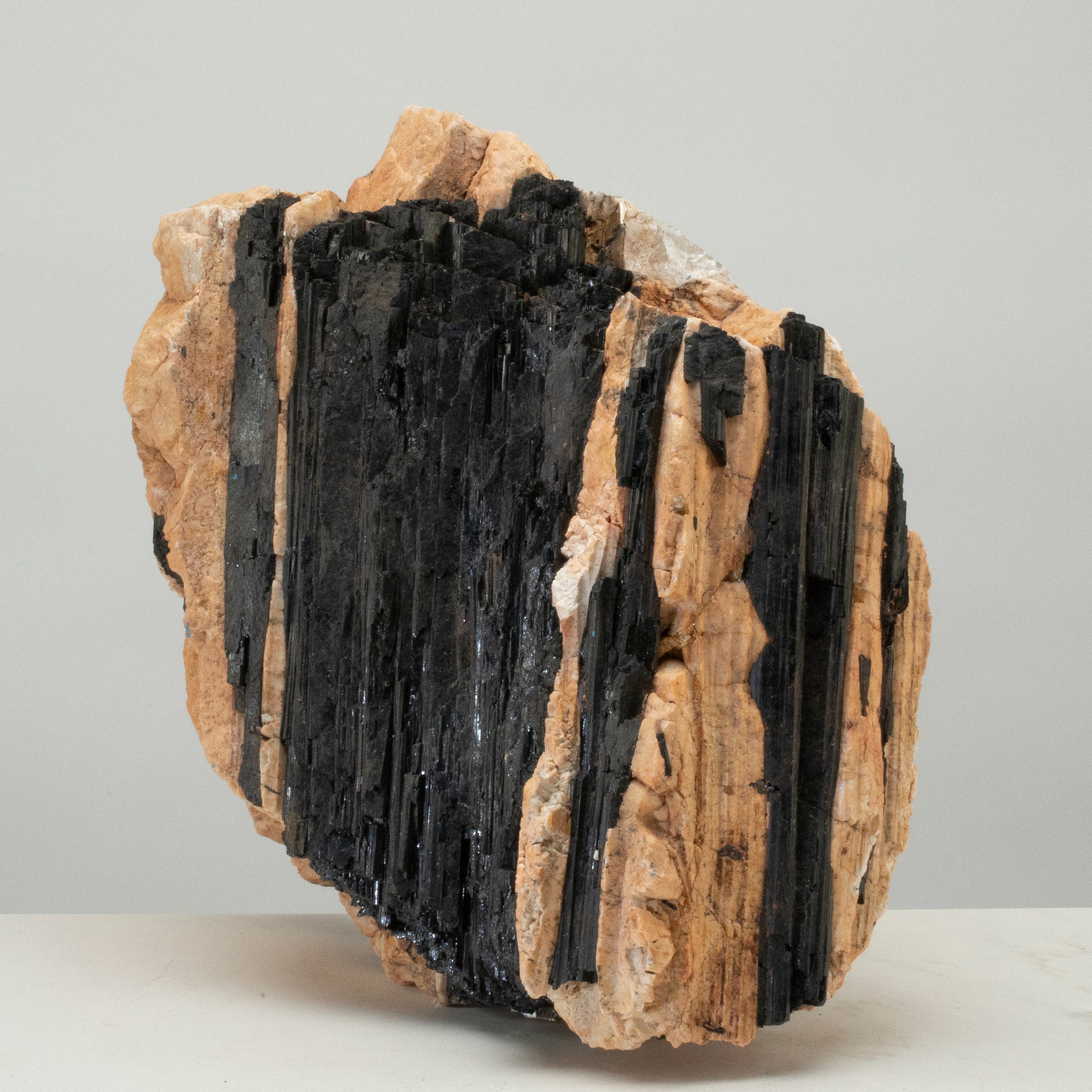 Kalifano Black Tourmaline Raw Black Tourmaline and Mica Log 11" / 31.8lbs BT2200.001