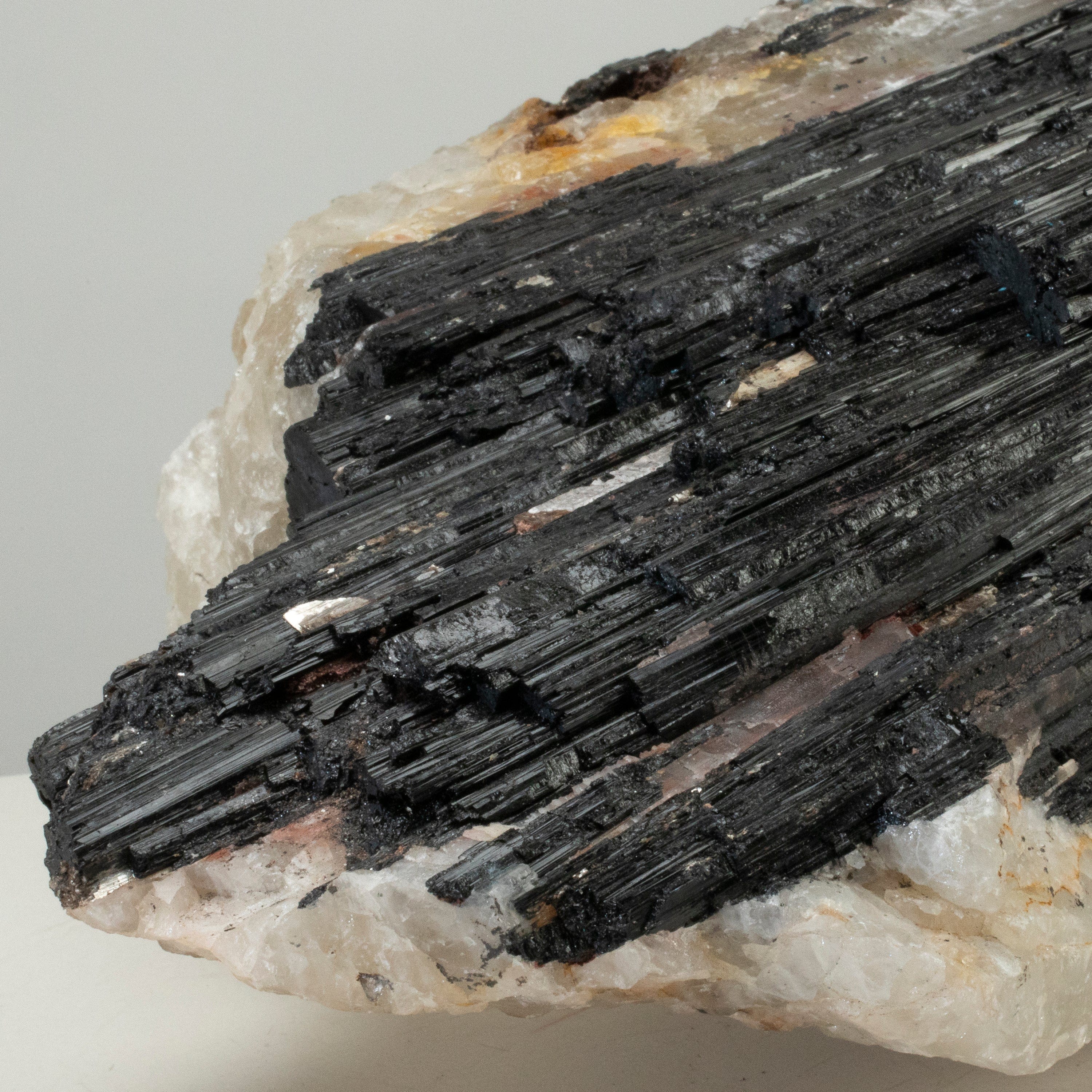 Kalifano Black Tourmaline Raw Black Tourmaline and Mica Log 14" / 34.4lbs BT2600.005