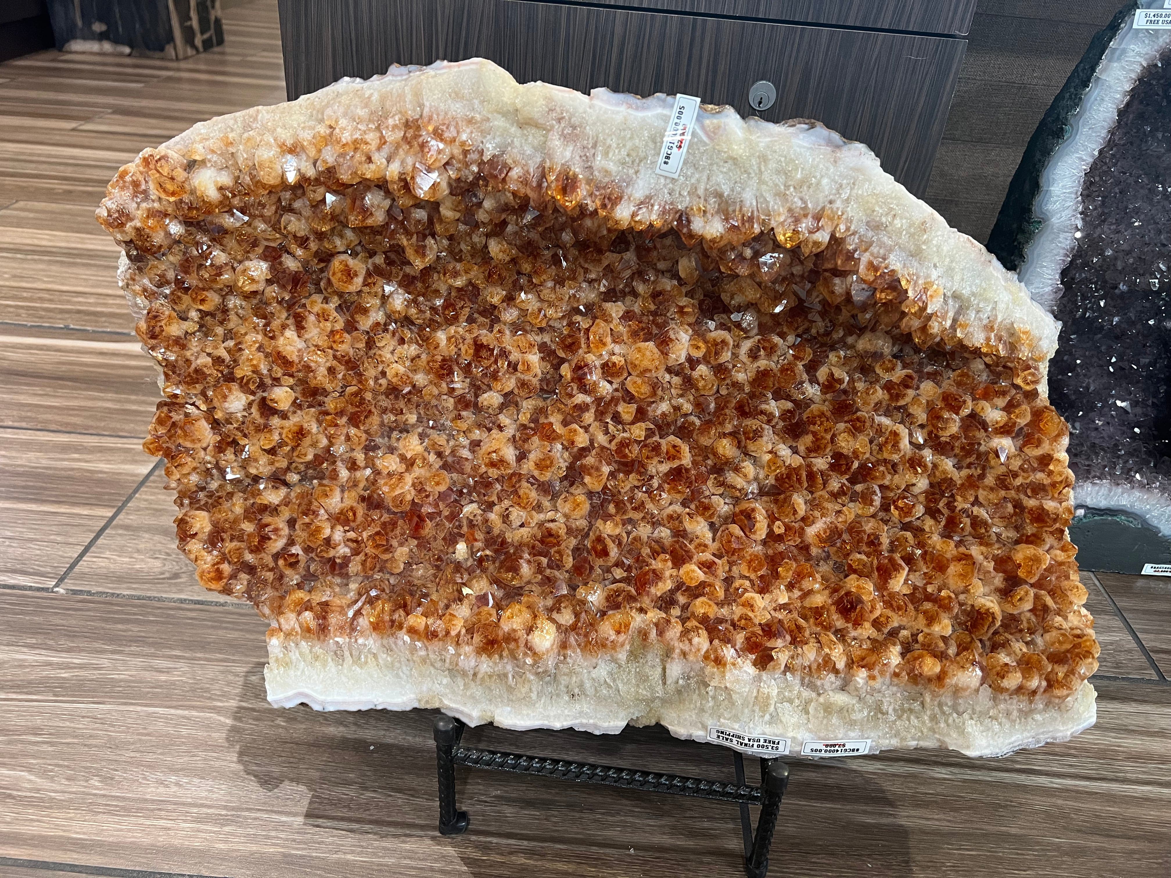 Kalifano Citrine Citrine Geode - 26 in. / 63.5 lbs BCG14000.005