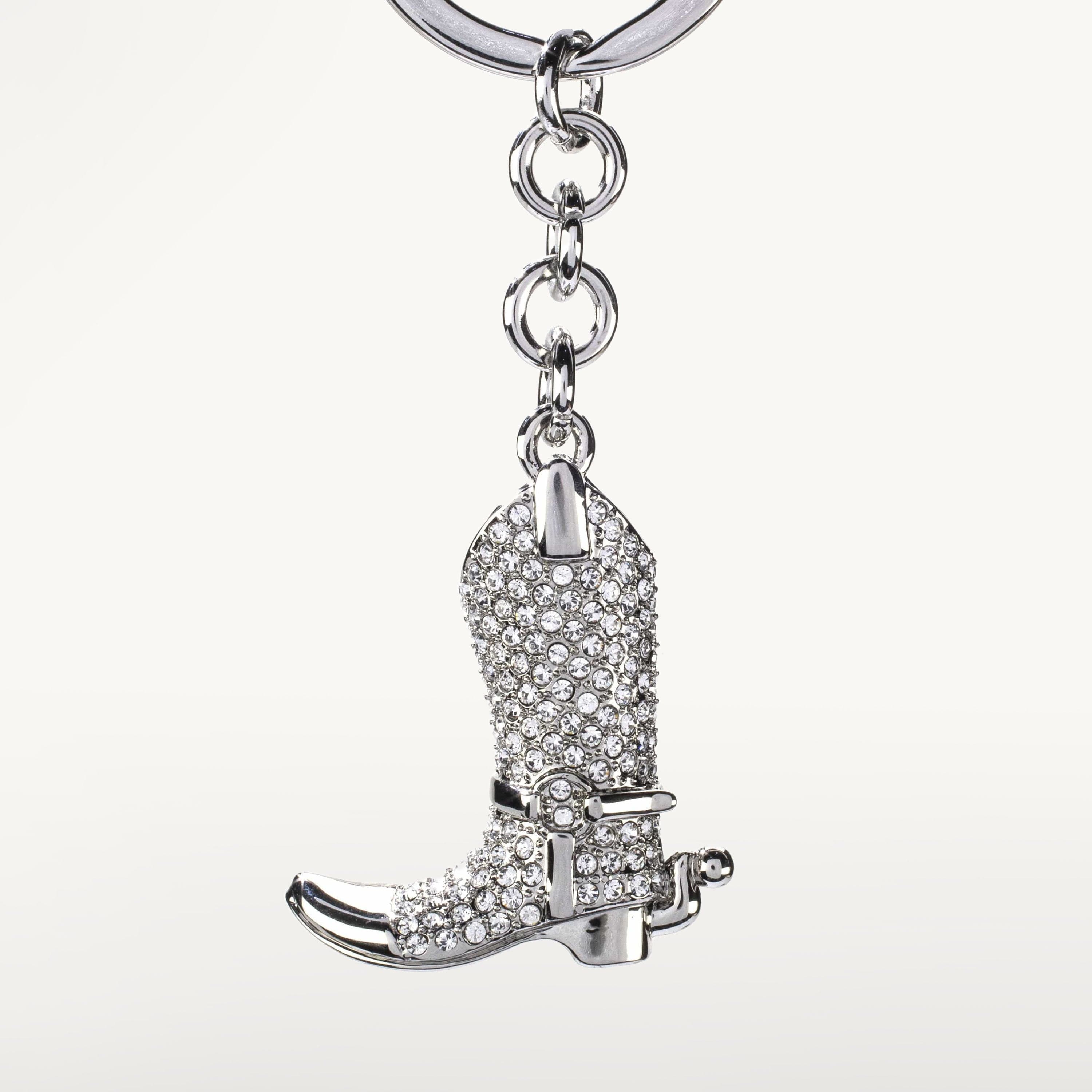 Kalifano Crystal Keychains Cowboy Boot Keychain made with Swarovski Crystals SKC-030