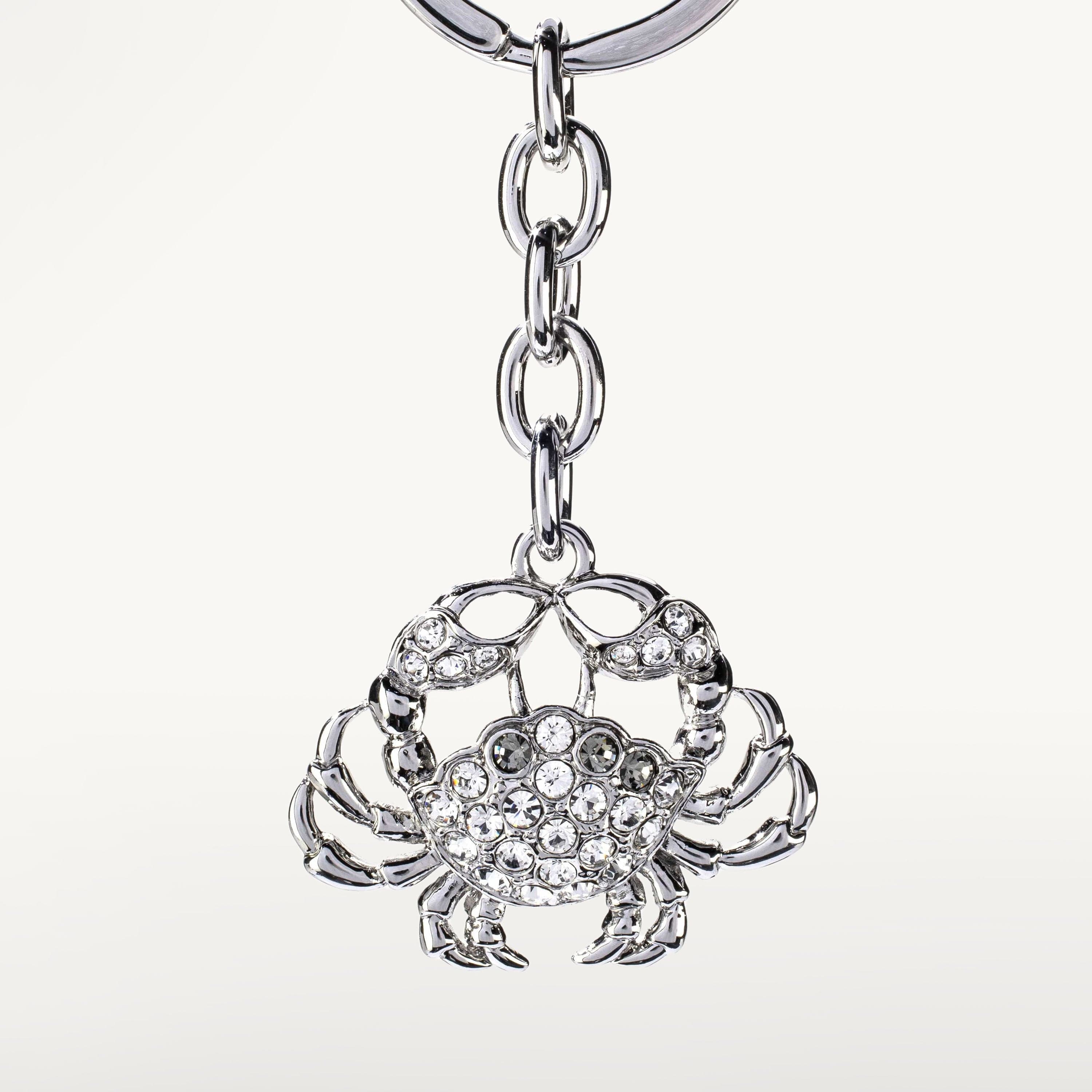 Kalifano Crystal Keychains Crab Keychain made with Swarovski Crystals SKC-124