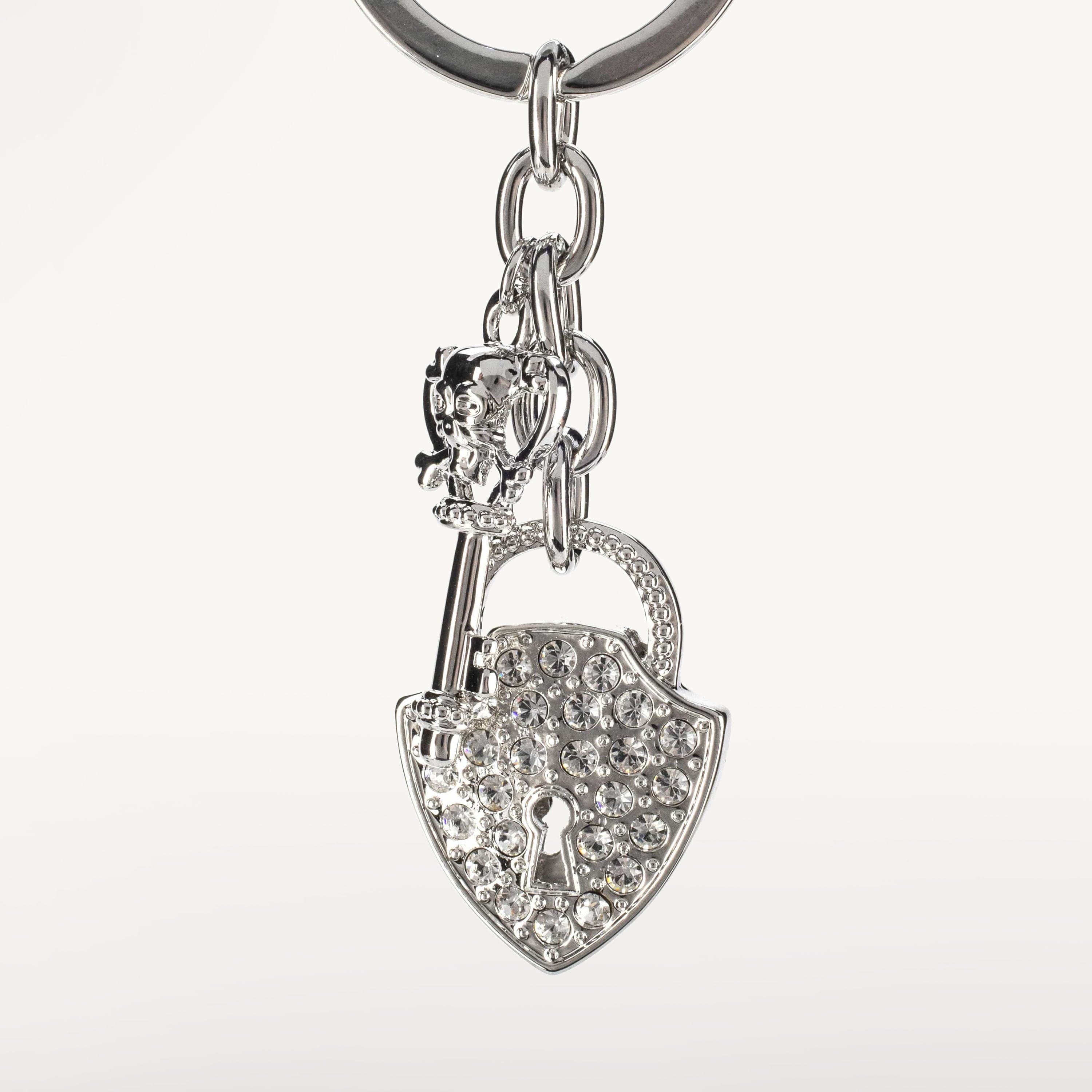 Kalifano Crystal Keychains Crystals Key & Lock Keychain made with Swarovski Crystals SKC-178