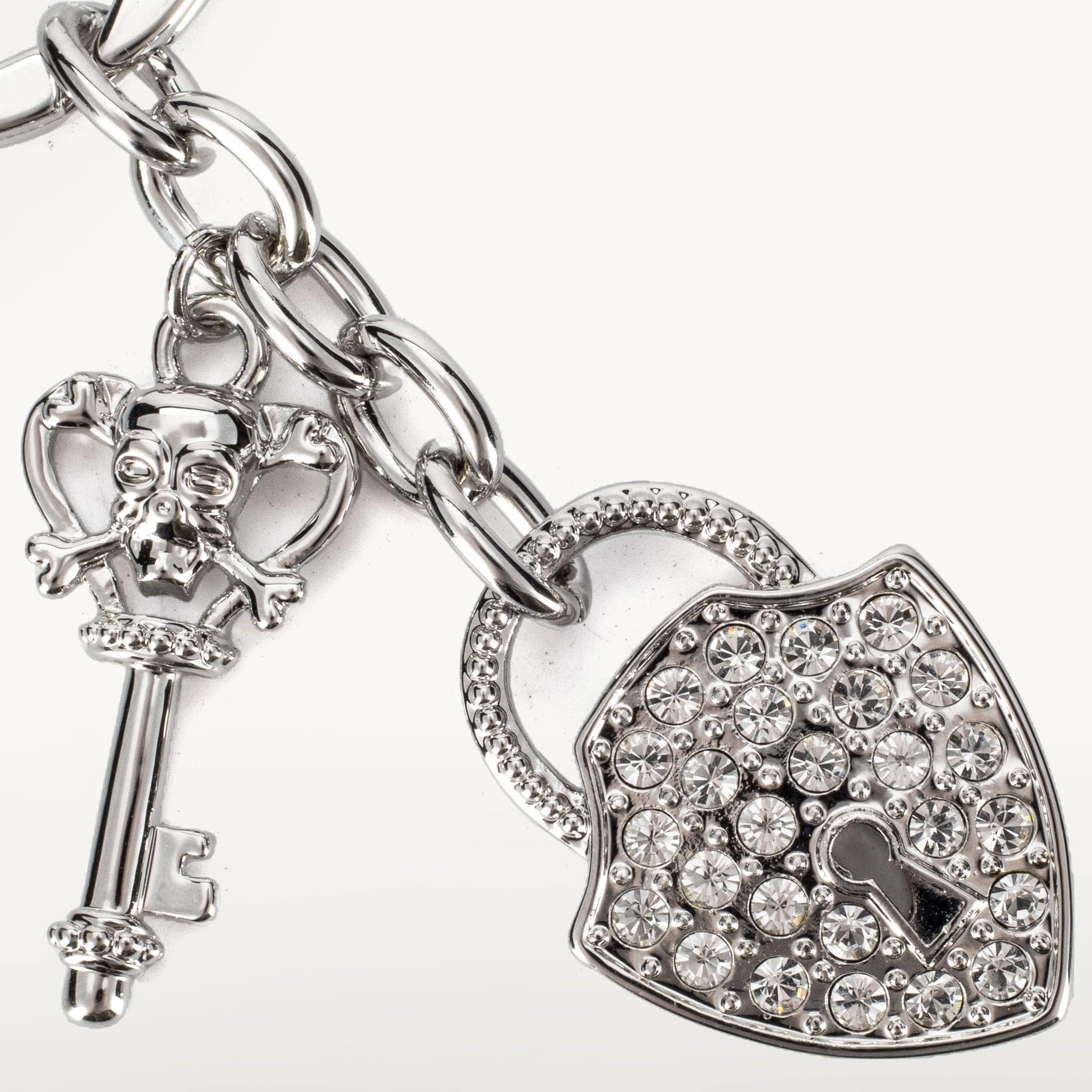 Kalifano Crystal Keychains Crystals Key & Lock Keychain made with Swarovski Crystals SKC-178