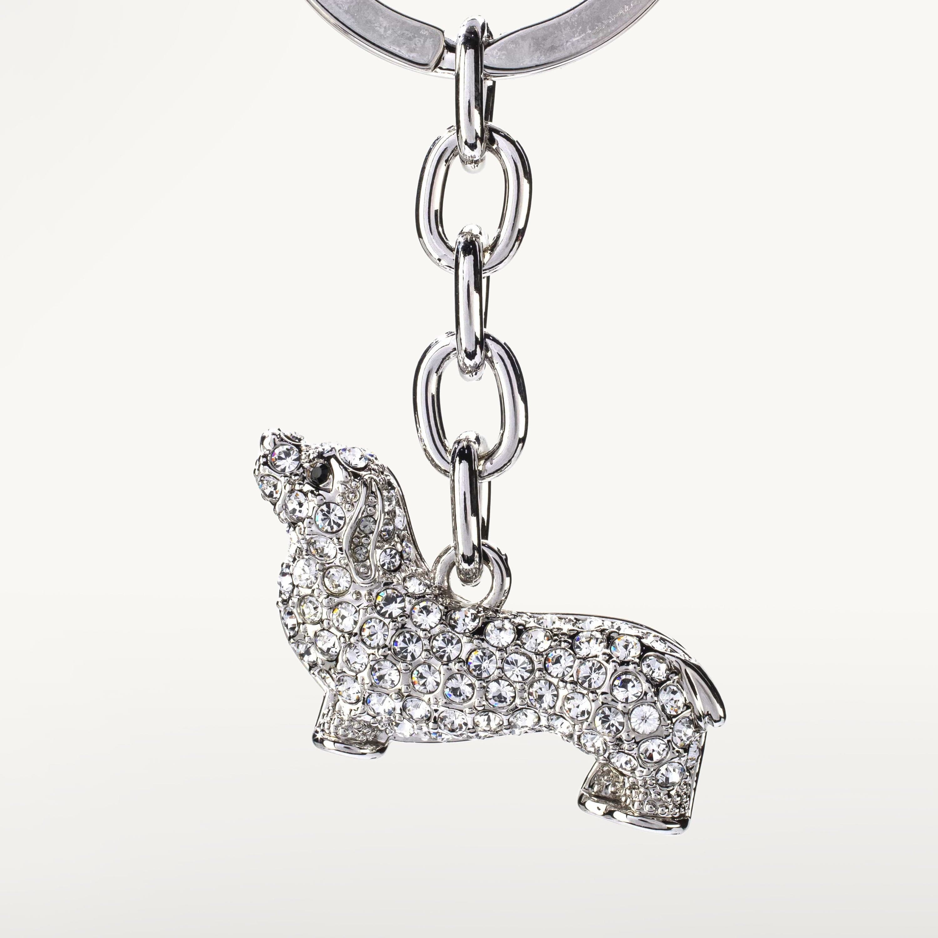 Kalifano Crystal Keychains Dachshund Keychain made with Swarovski Crystals SKC-071