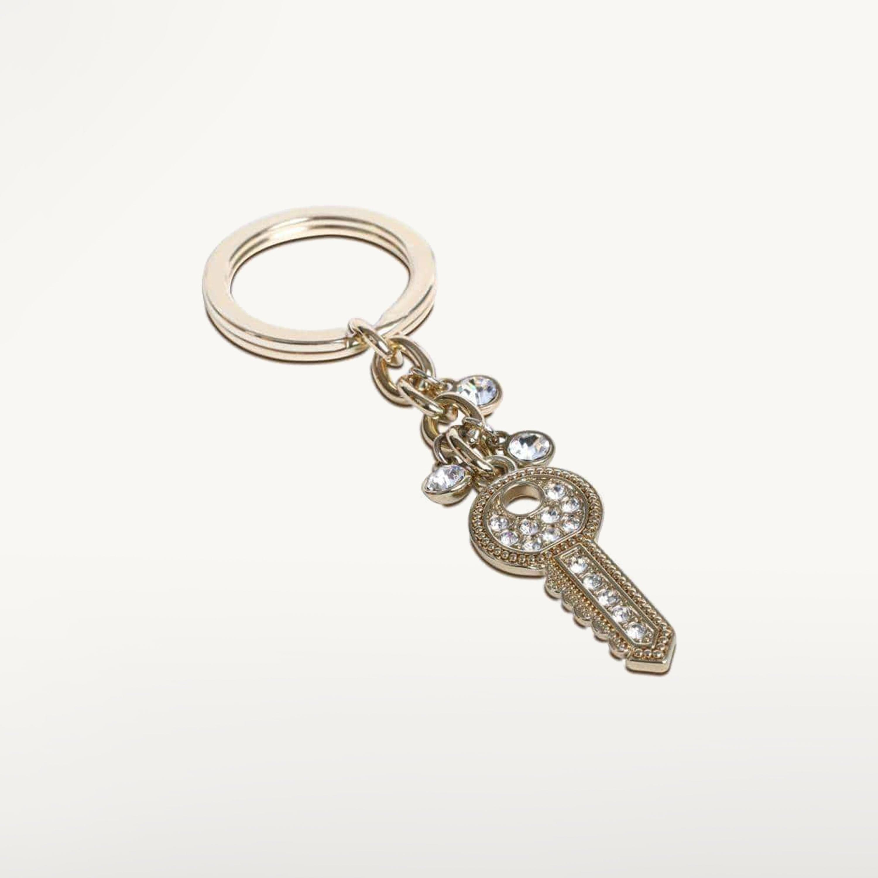 Kalifano Crystal Keychains Gold Key I Keychain made with Swarovski Crystals SKC-161