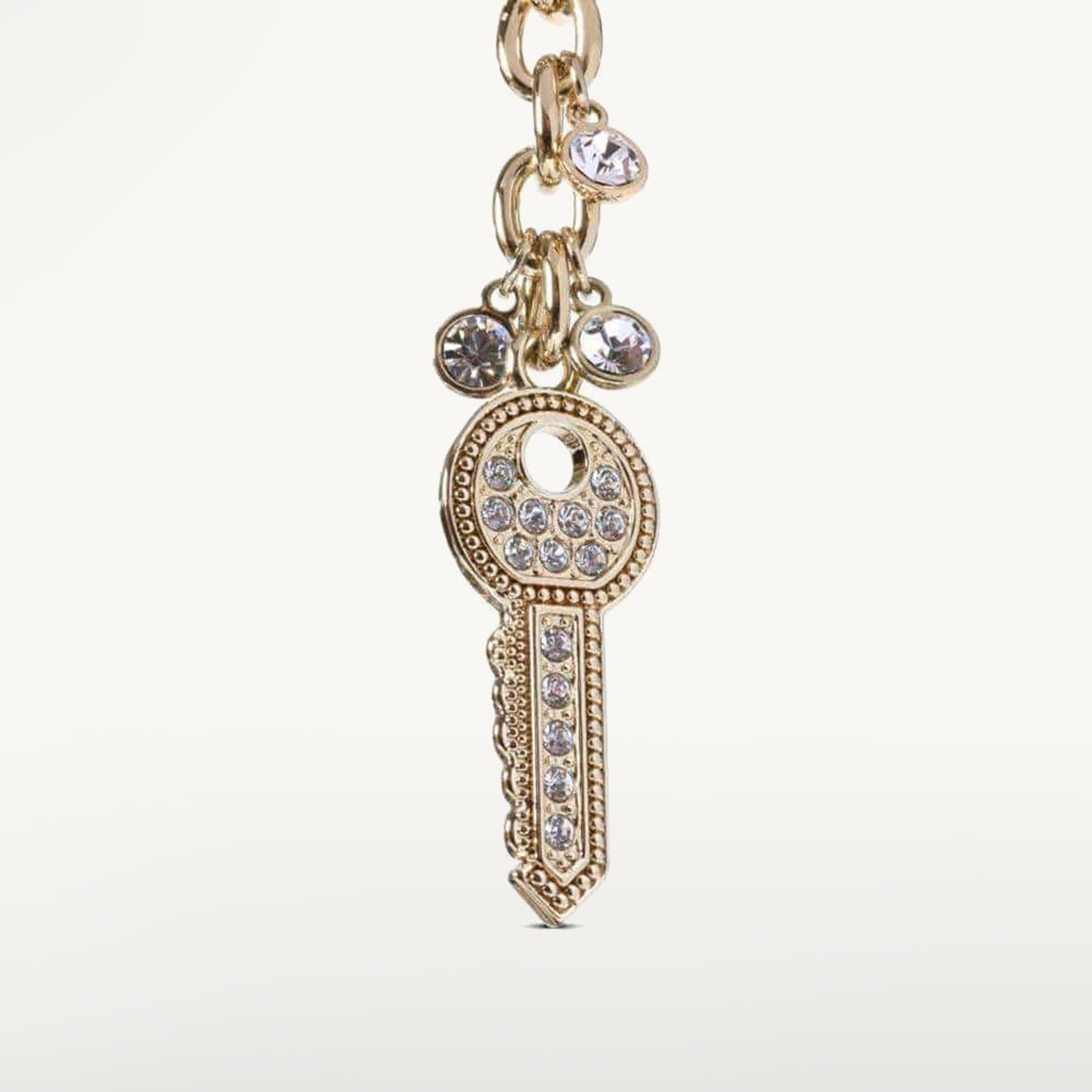 Kalifano Crystal Keychains Gold Key I Keychain made with Swarovski Crystals SKC-161