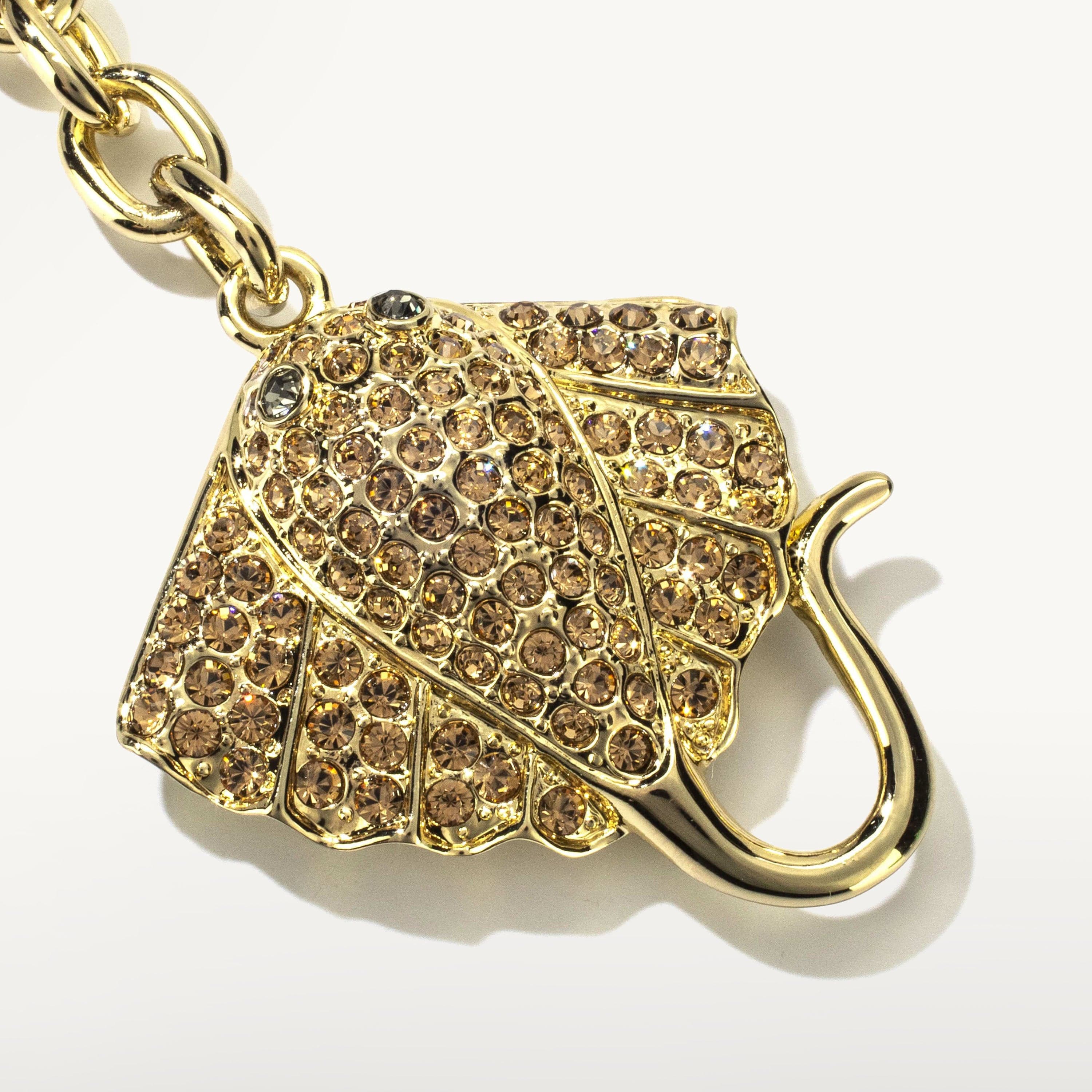 Kalifano Crystal Keychains Gold Sting Ray Keychain made with Swarovski Crystals SKC-122